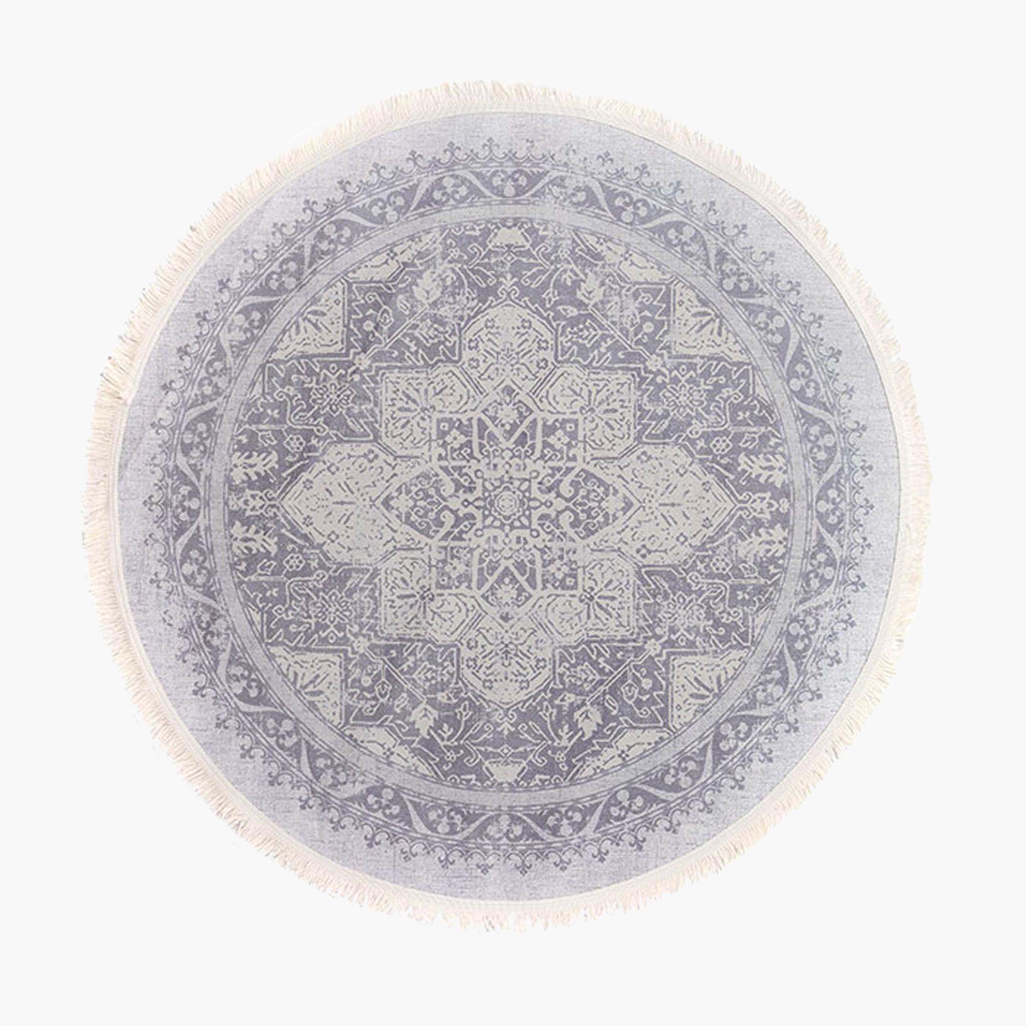 Decorative Velvet Turkish Carpet - 120x120 cm-household-rugsandcarpets-rugs-image-4
