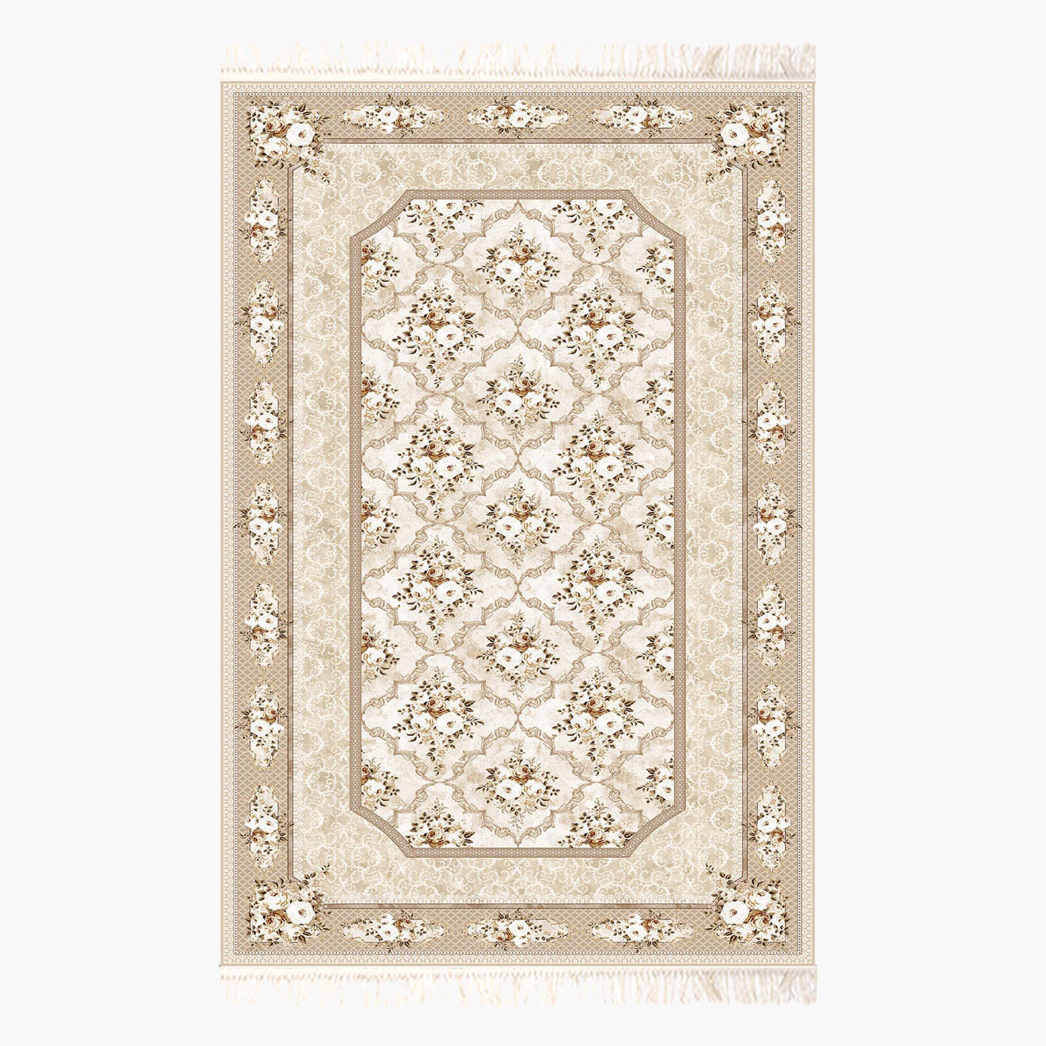 Velvet Turkish Rectangular Decorative Carpet - 120x80 cm-household-rugsandcarpets-rugs-image-3