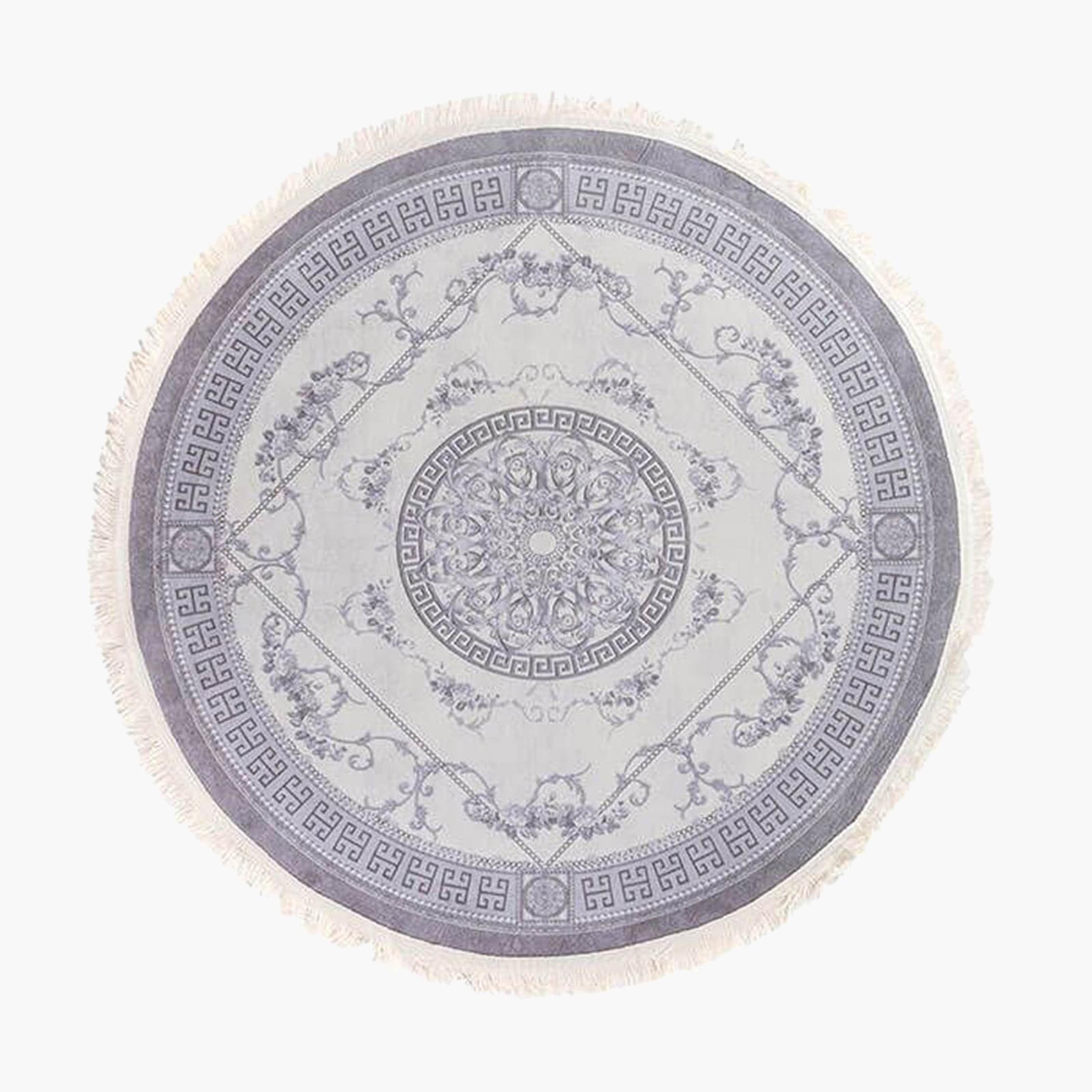 Decorative Velvet Turkish Carpet - 120x120 cm-household-rugsandcarpets-rugs-image-4