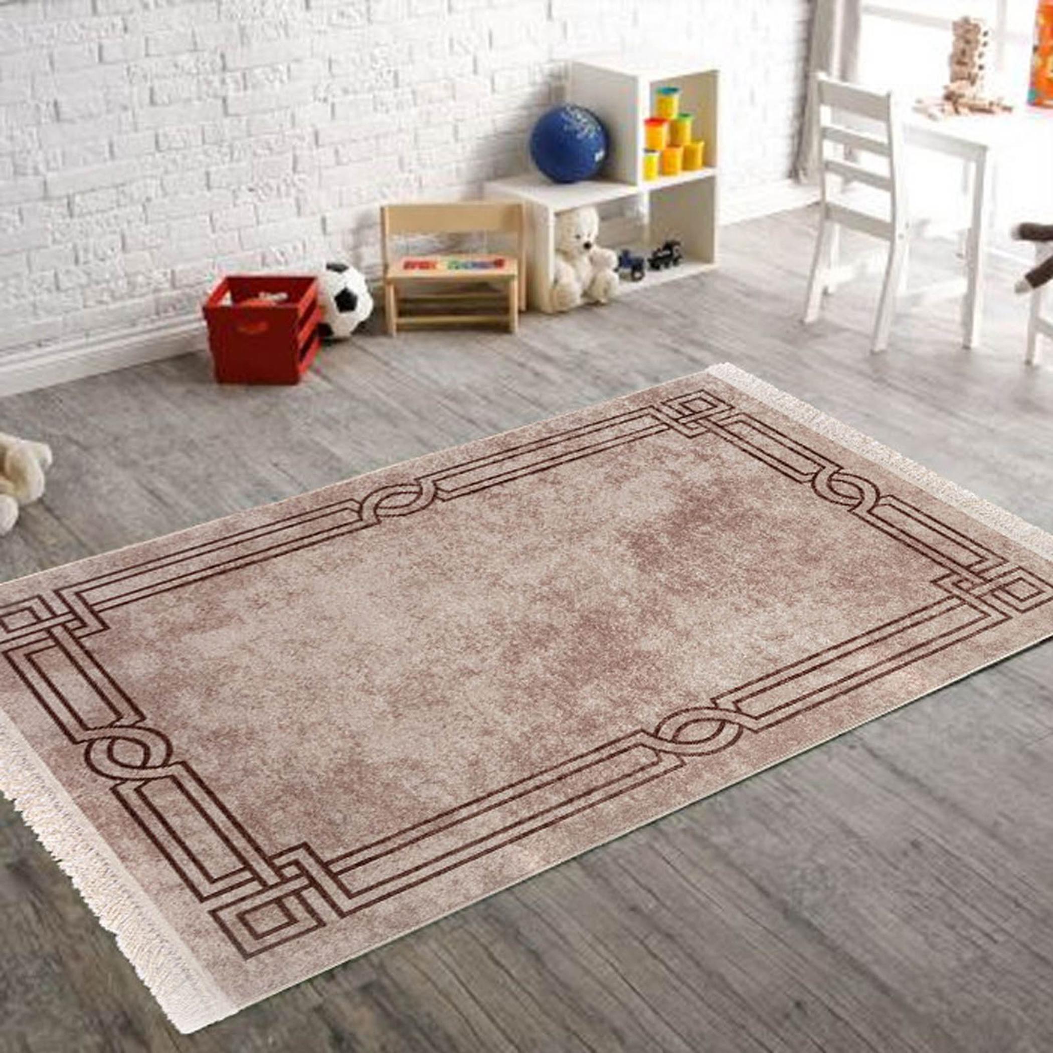 Decorative Velvet Turkish Carpet - 180x120 cm-household-rugsandcarpets-rugs-image-3