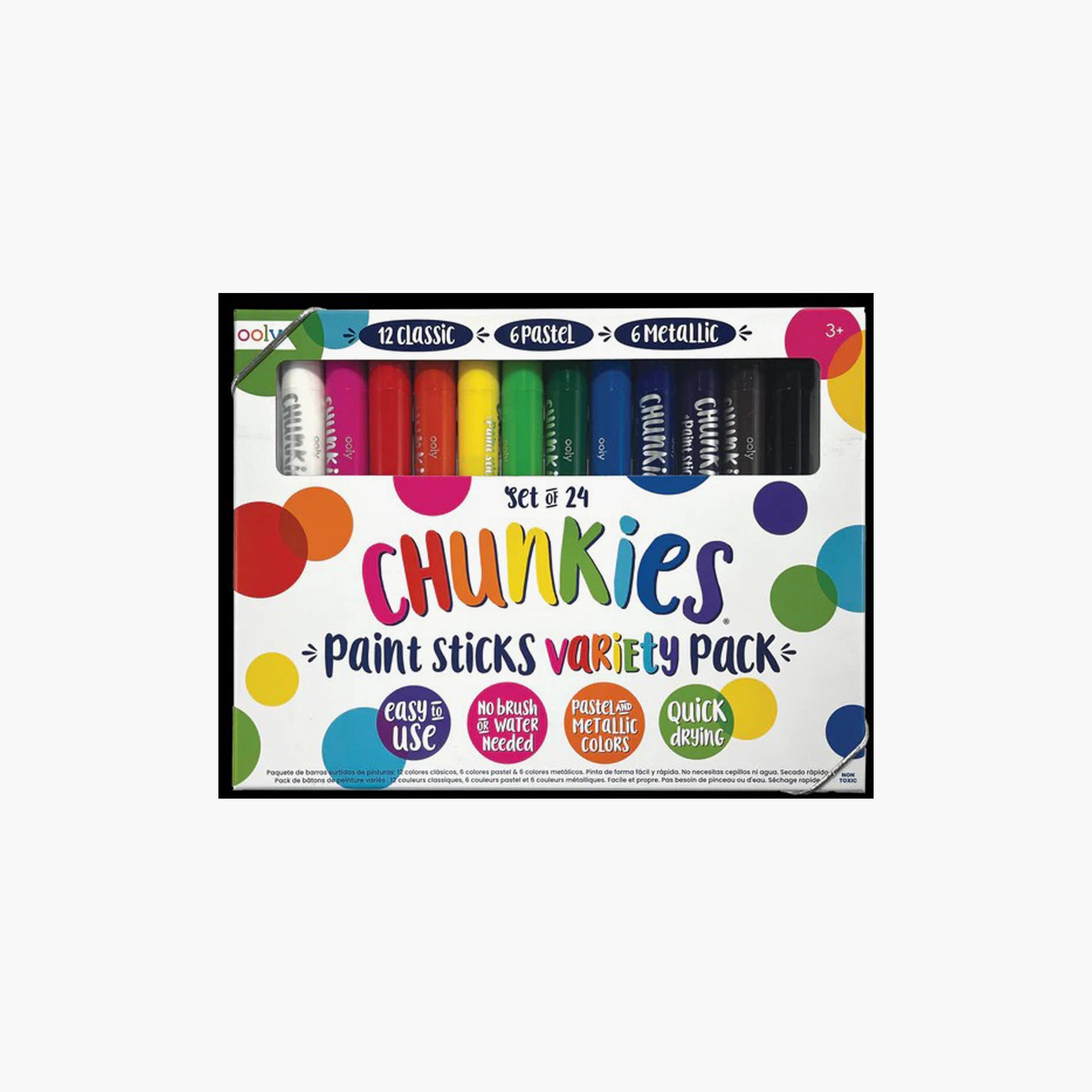 Ooly 24-Piece Chunkies Paint Sticks Variety Pack-school-artsandcrafts-image-1