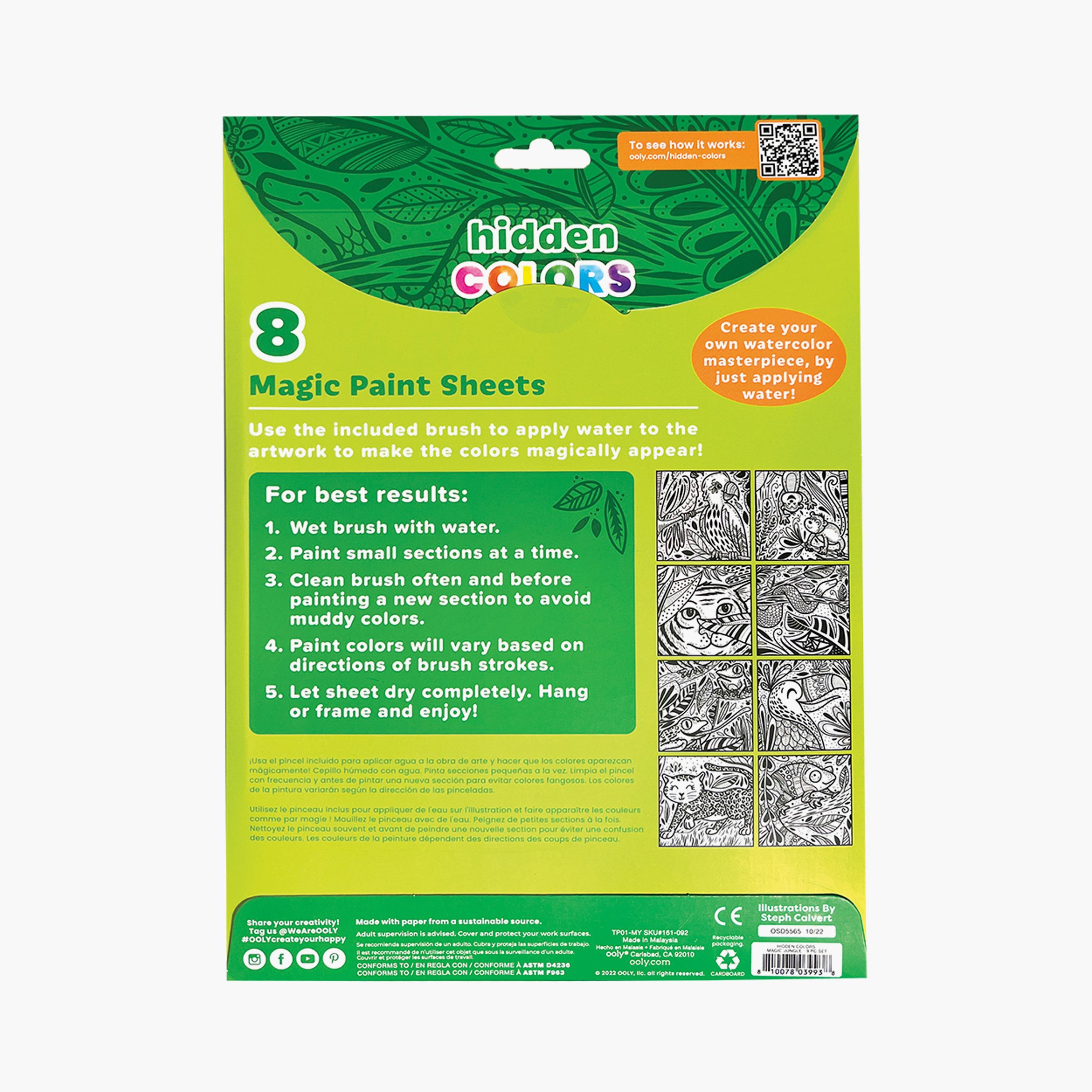 Ooly Hidden Colors magic Paint Sheets - Magic Jungle-school-artsandcrafts-image-4