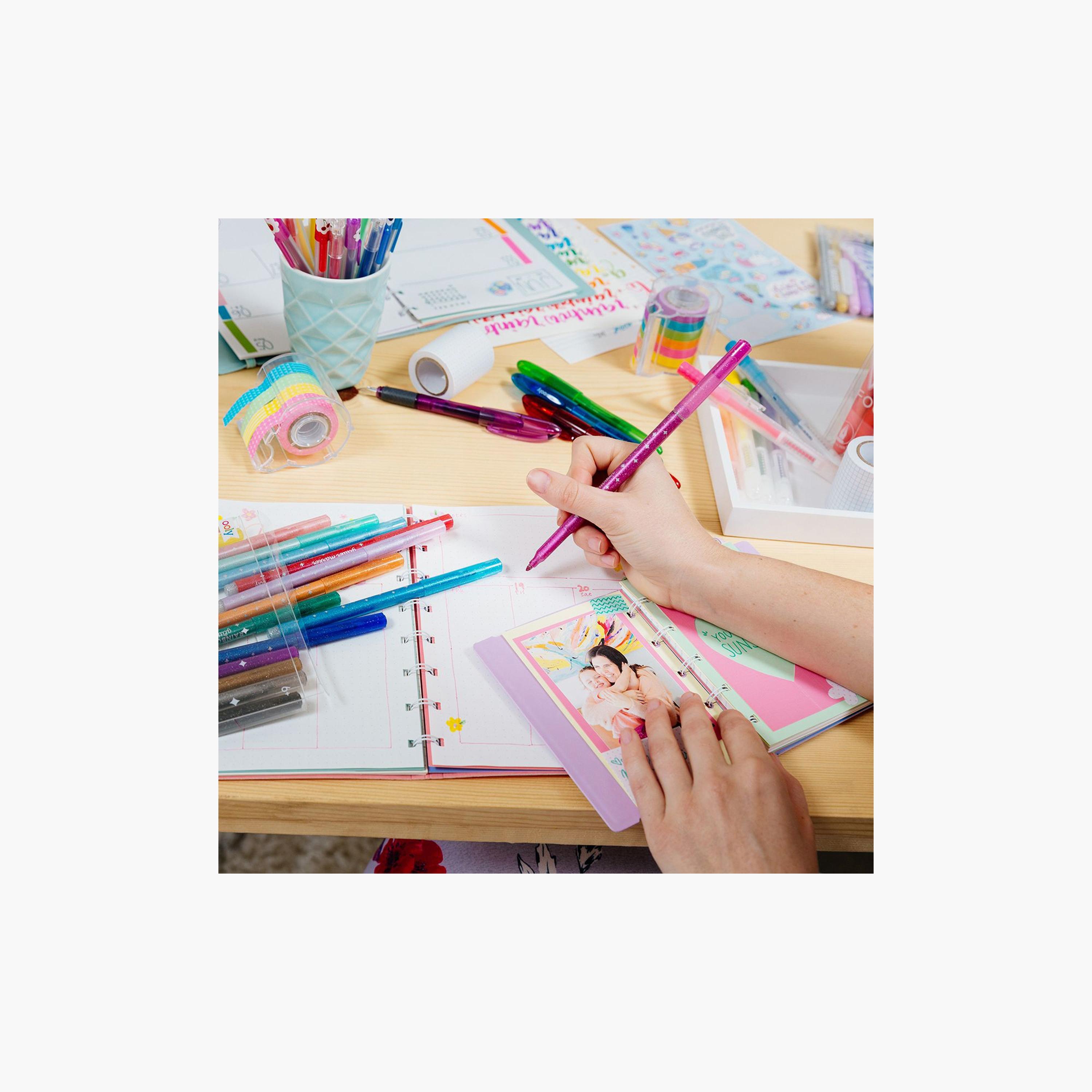 Ooly 15-Piece Rainbow Sparkle Glitter Markers Set-school-stationery-accessories-image-3