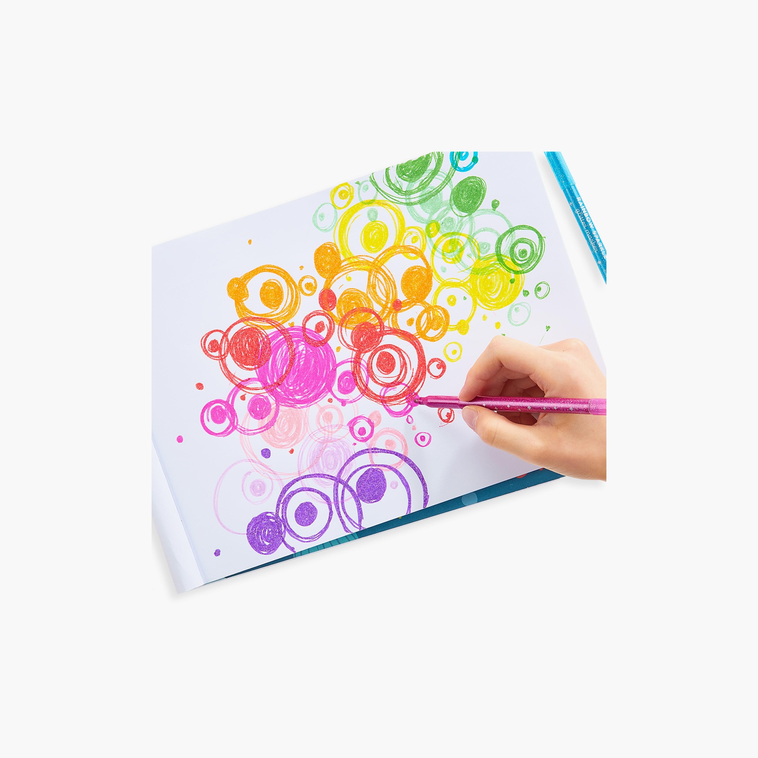 Ooly 15-Piece Rainbow Sparkle Glitter Markers Set-school-stationery-accessories-image-5