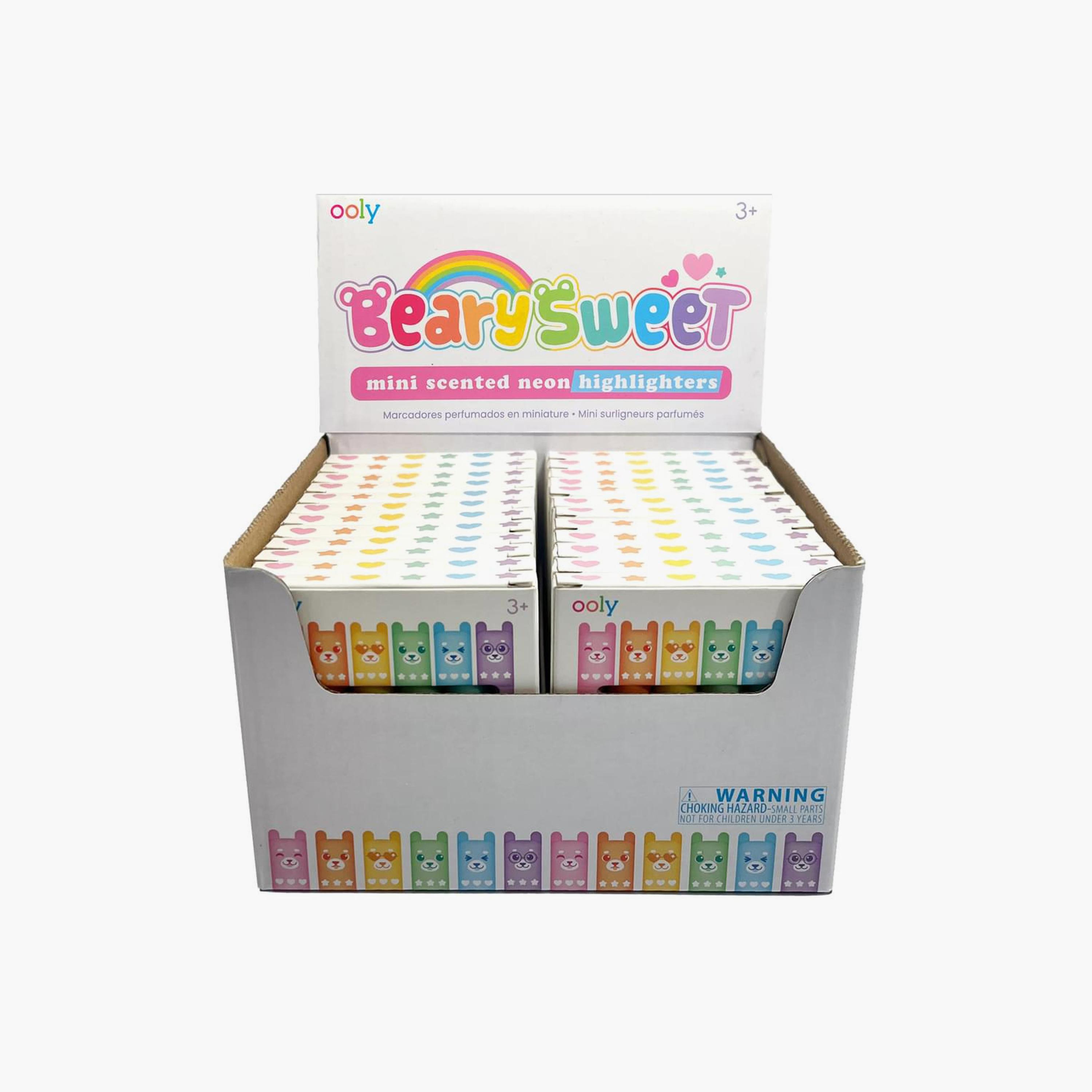 Ooly 6-Piece Beary Sweet Mini Scented Highlighters-school-stationery-accessories-image-2