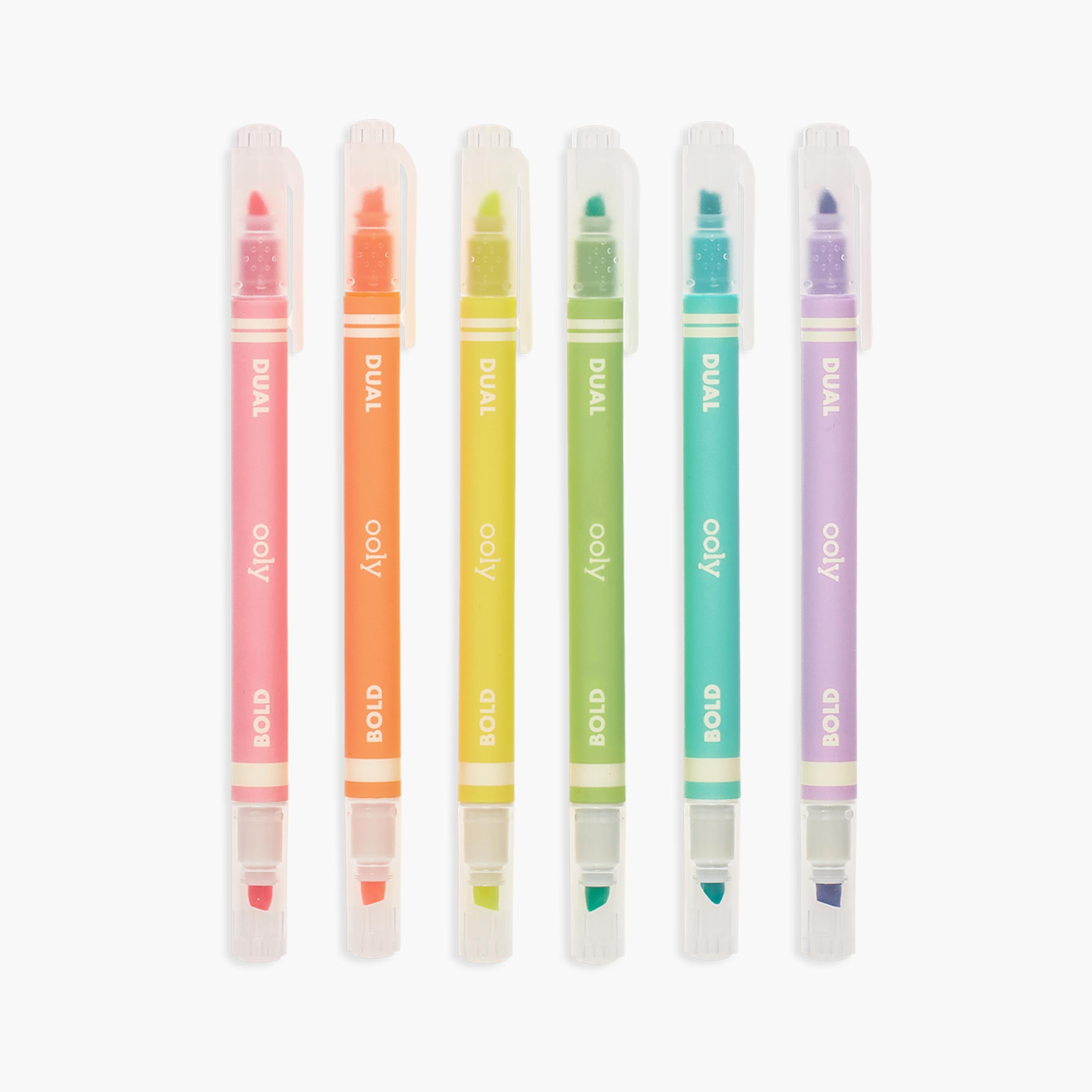 Ooly 6-Piece Dual Liner Double Ended Neon Highlighters-school-stationery-accessories-image-2