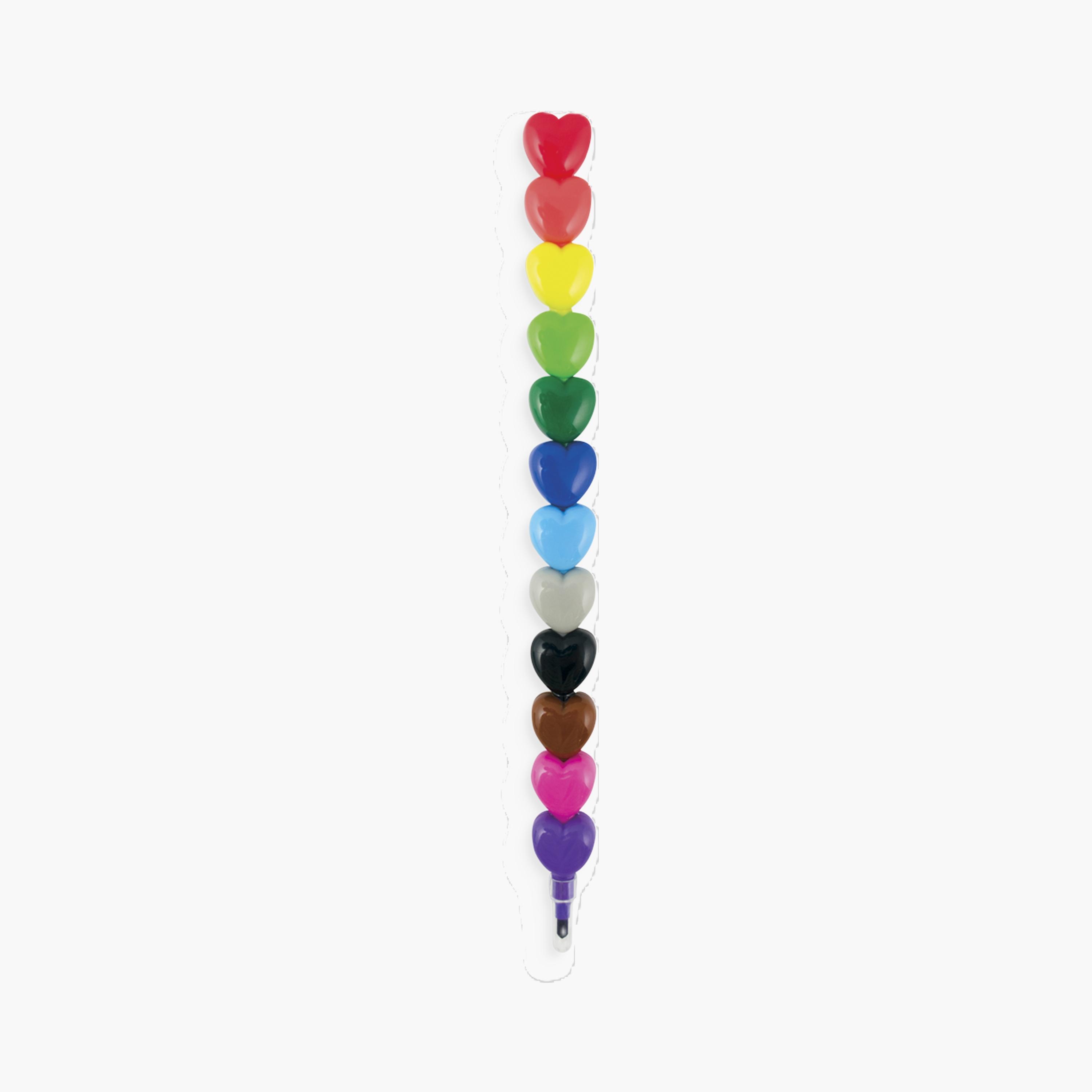 Ooly 12-Piece Heart to Heart Stacking Crayons Set-school-artsandcrafts-image-1