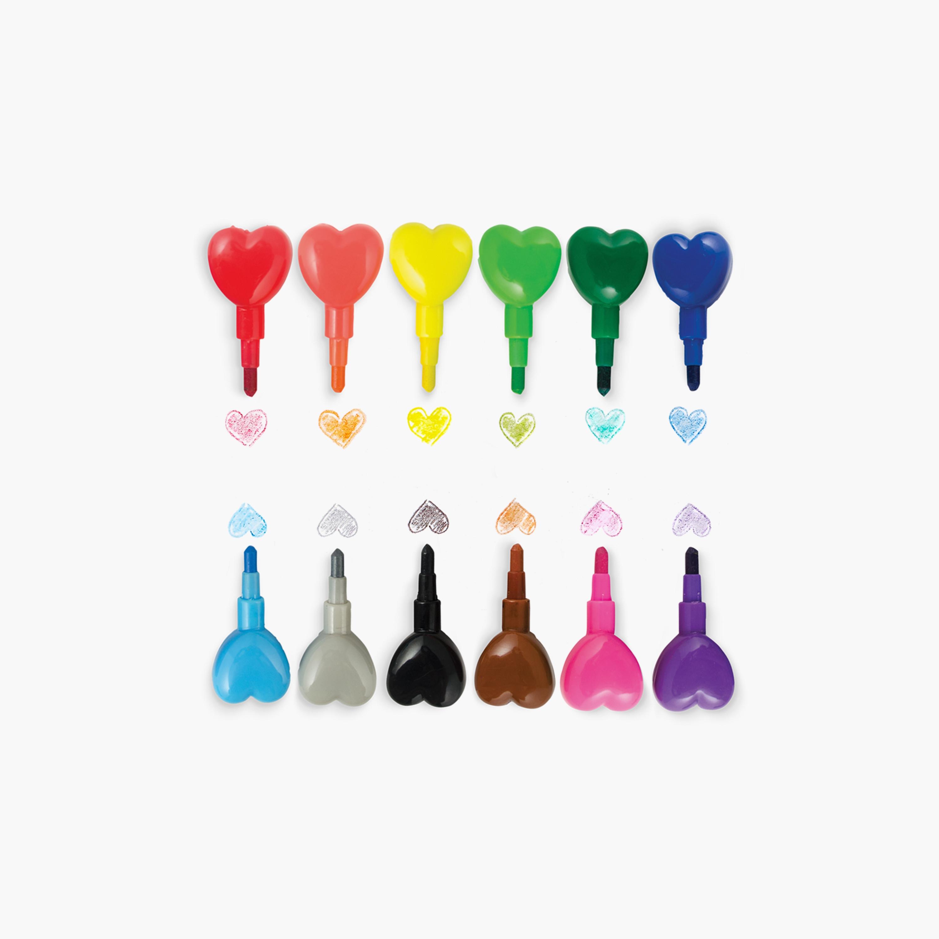 Ooly 12-Piece Heart to Heart Stacking Crayons Set-school-artsandcrafts-image-2