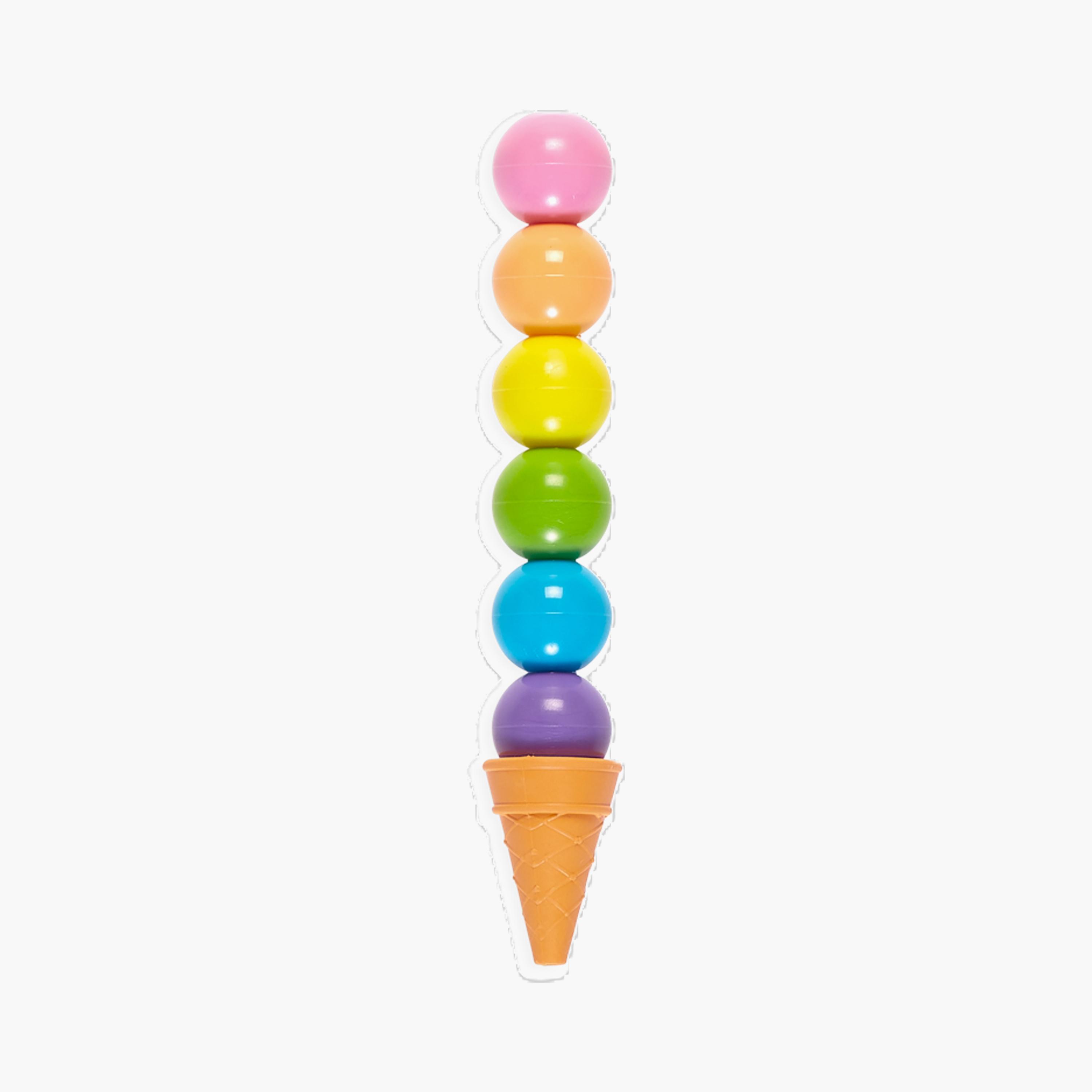 Ooly 6-Piece Rainbow Scoops Stacking Erasable Crayons Set with Scented Eraser-school-artsandcrafts-image-1