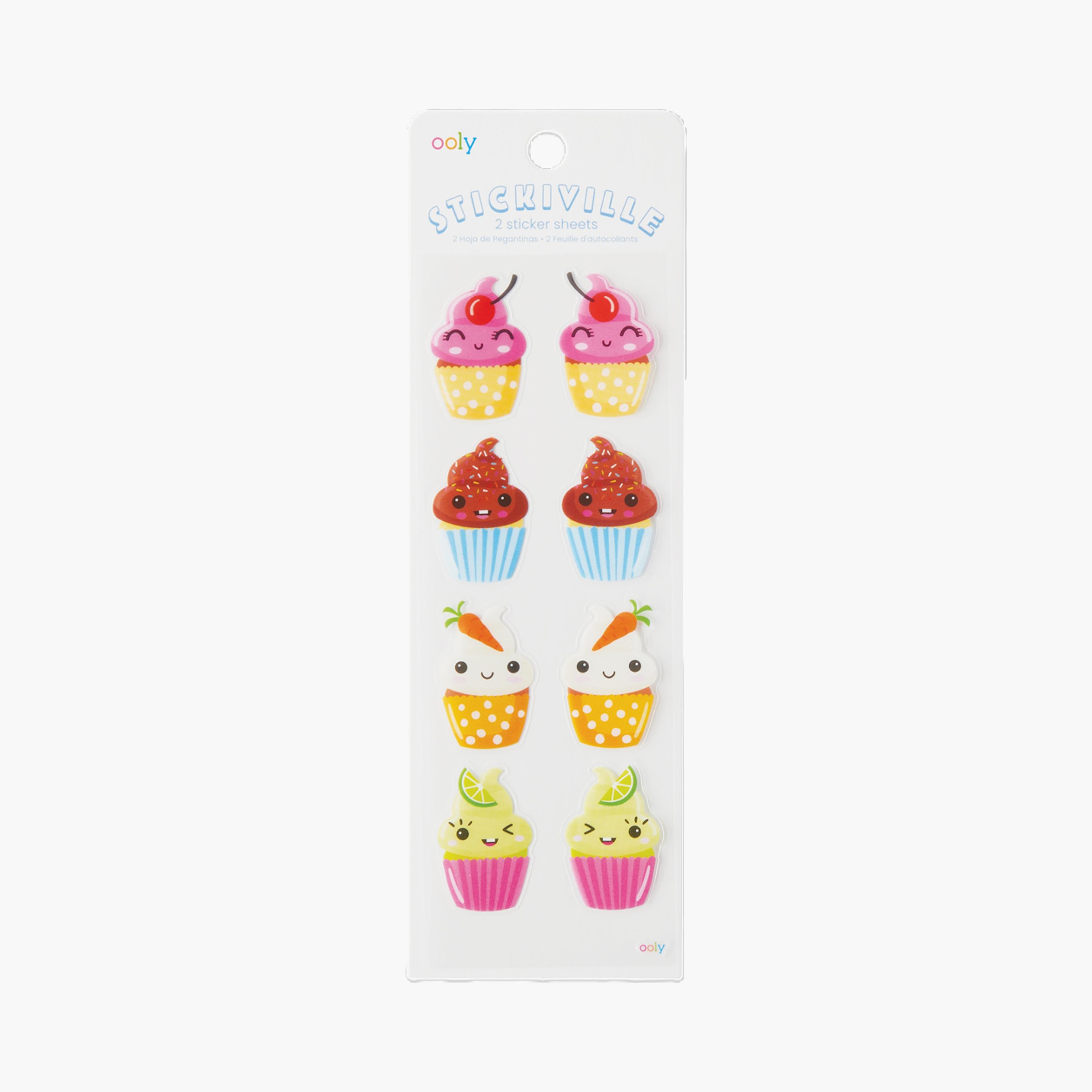 Ooly Skinny Stickiville Stickers - Happy Cupcakes-school-artsandcrafts-image-1