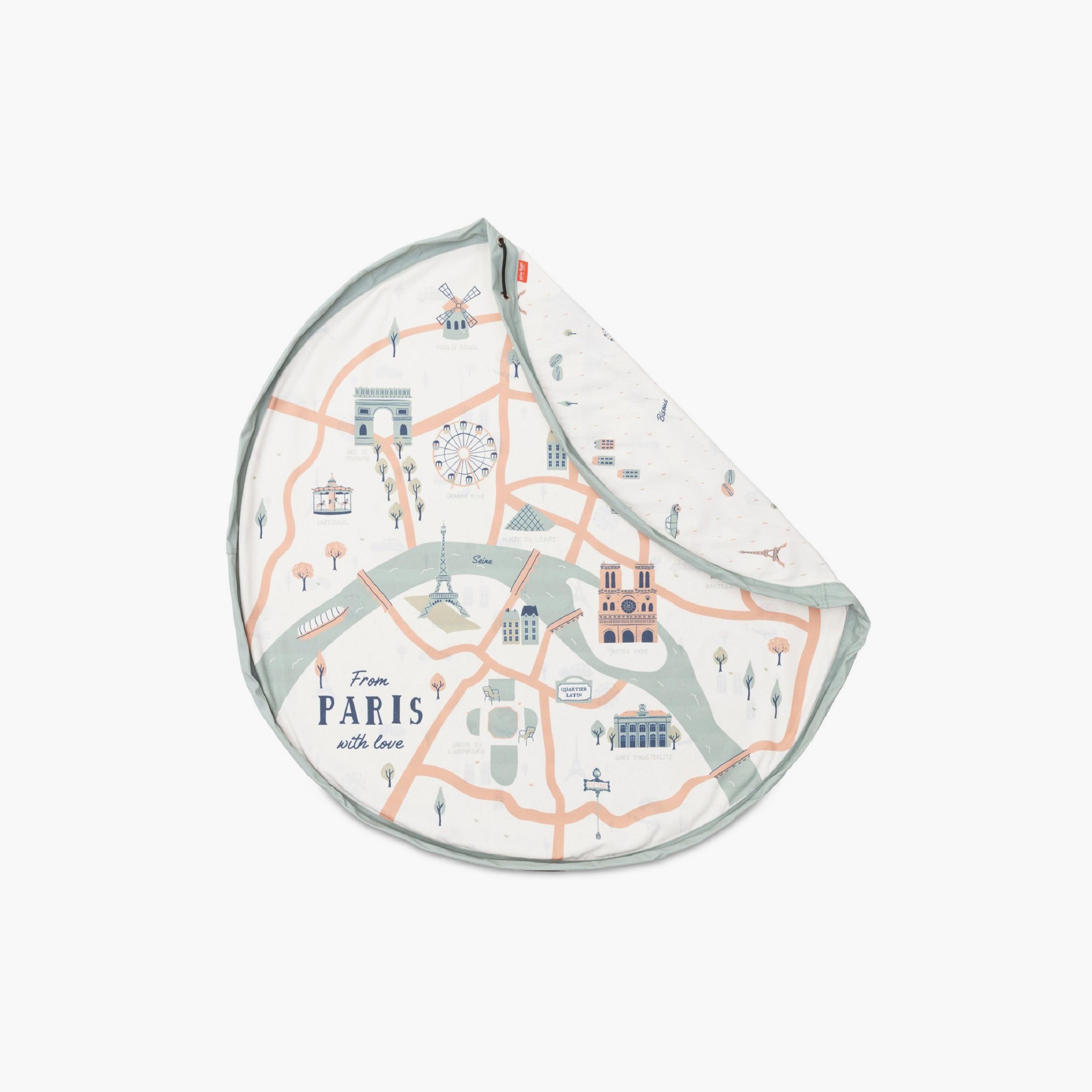 Play and Go Playmat & Storage Bag - Paris Map-baby-infantactivity-playpensandplaymats-image-1