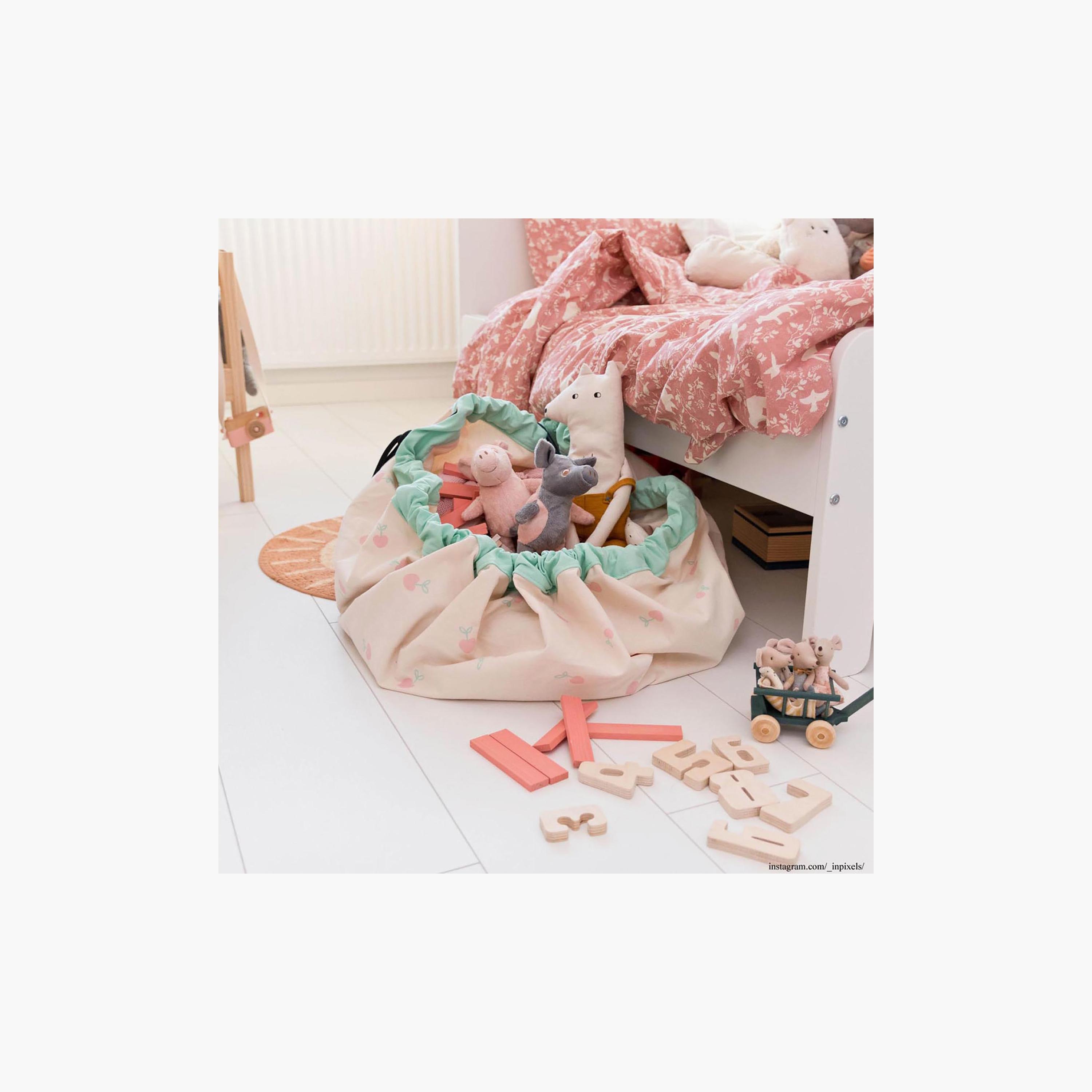 Play and Go Playmat & Storage Bag - Cherry Love-baby-infantactivity-playpensandplaymats-image-4