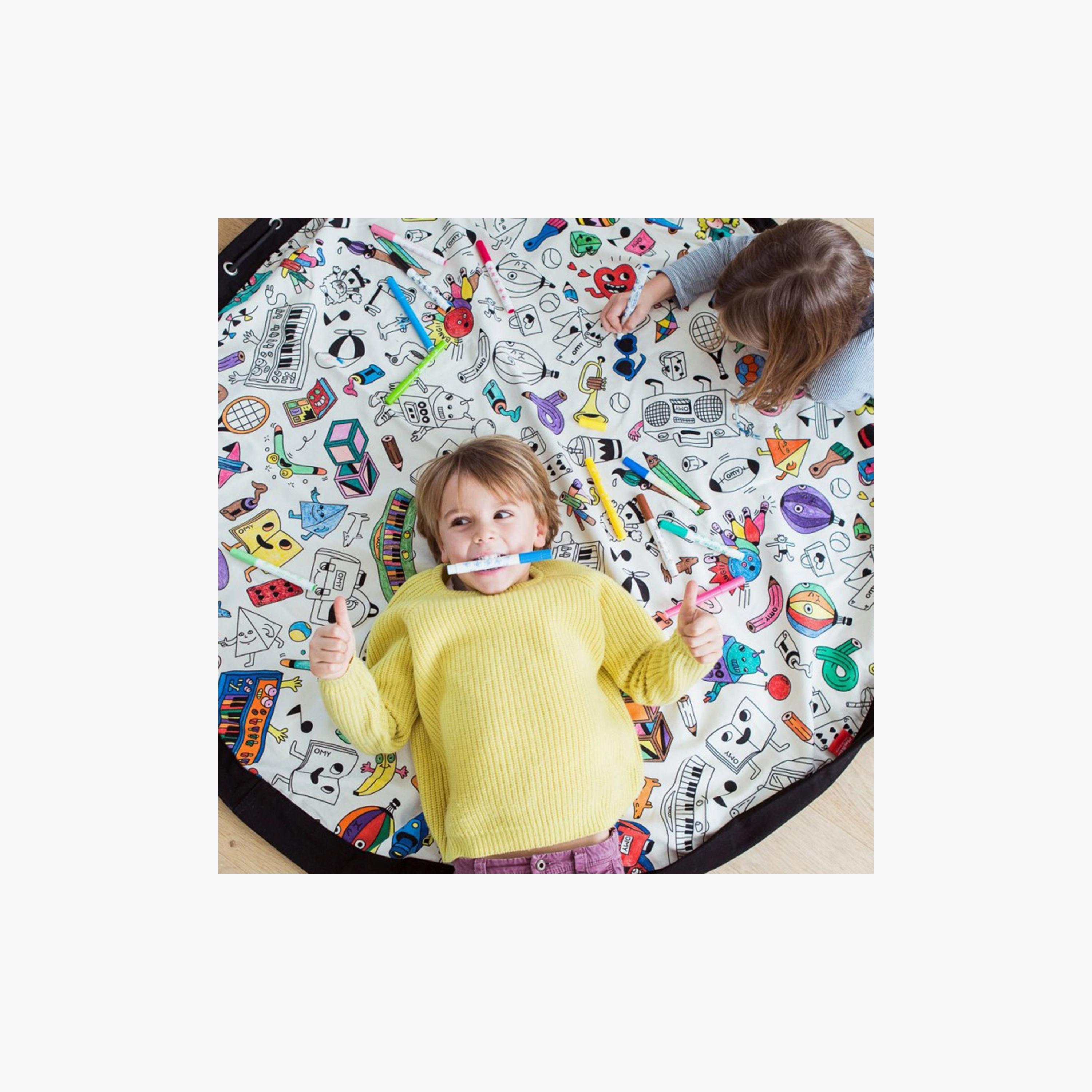 Play and Go Playmat & Storage Bag - Omy-baby-infantactivity-playpensandplaymats-image-4
