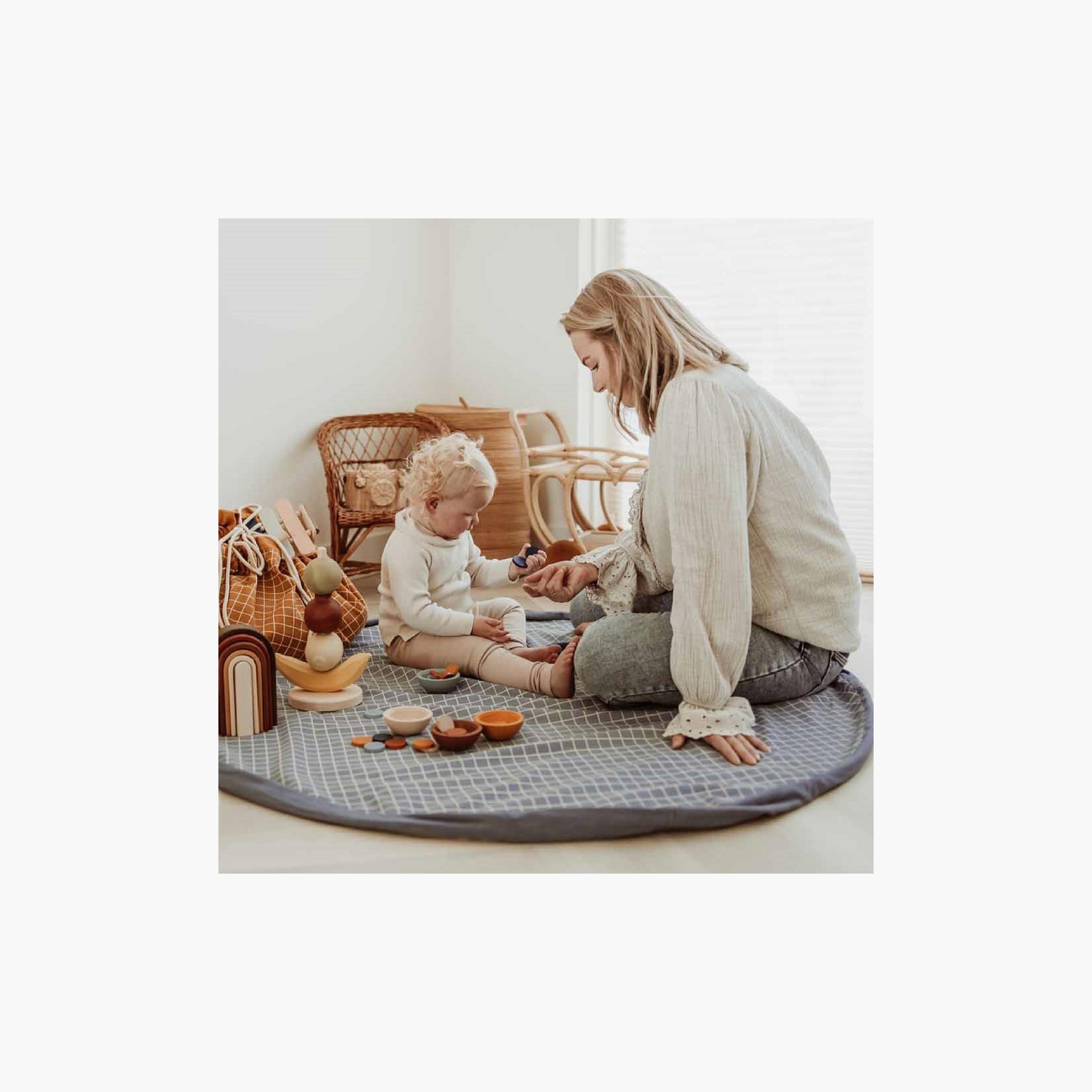Play and Go Organic Grid Playmat & Storage Bag-baby-infantactivity-playpensandplaymats-image-4