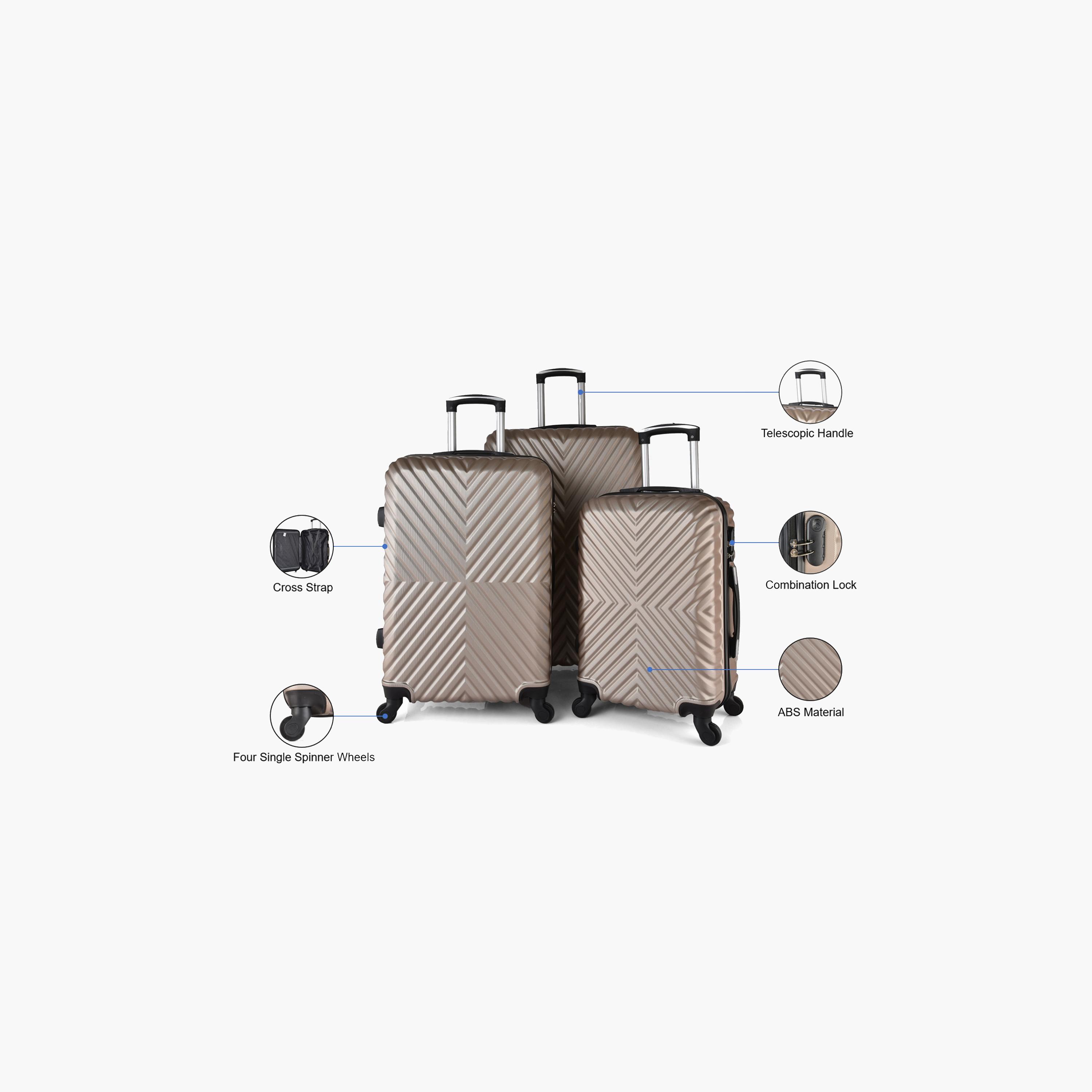 New Travel Set of 3 ABS Hard Sided 4-Wheeler Spinner Trolley Bag with Combination Lock | 817/3P-travel-luggagesandbags-luggage-image-4