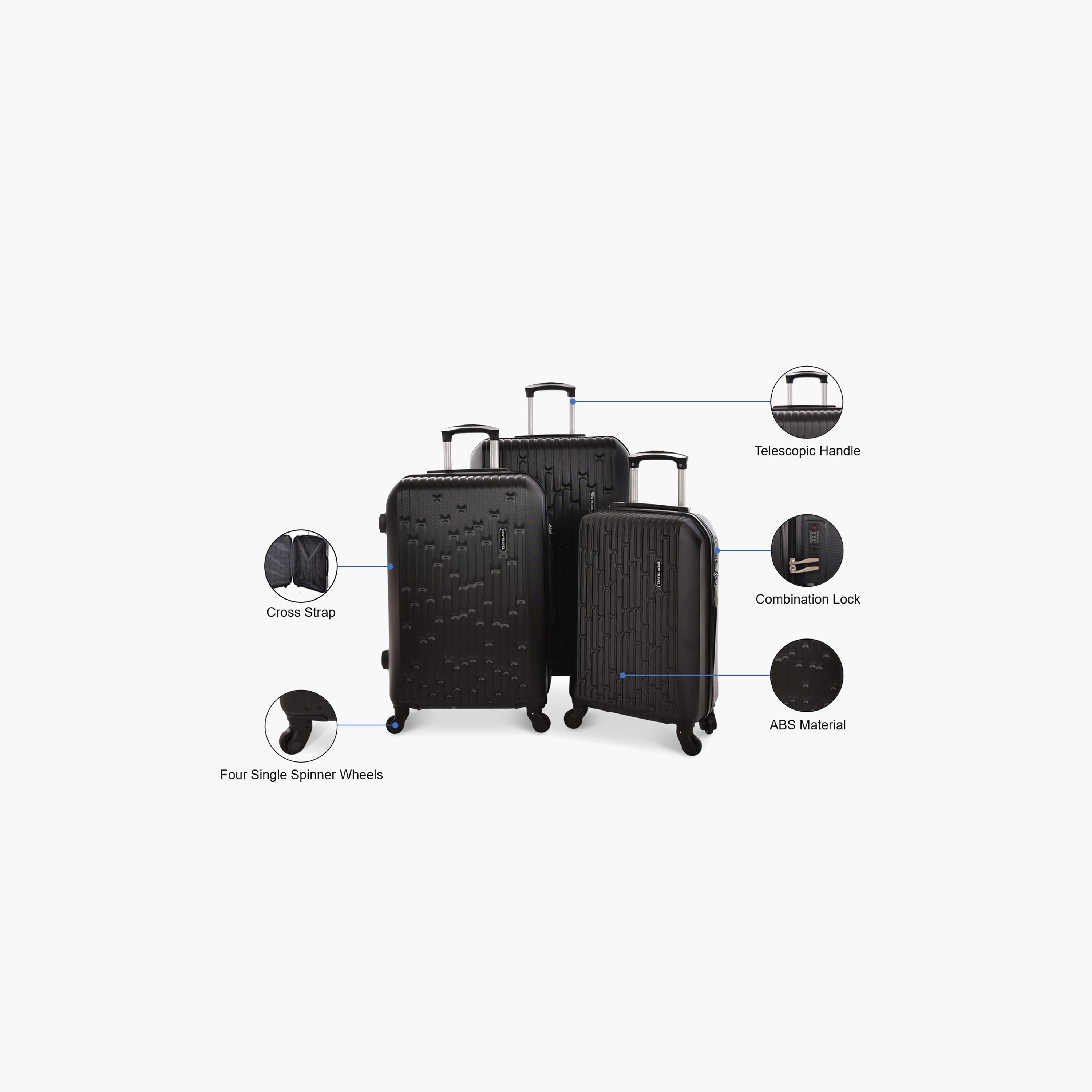 New Travel Set of 3 ABS Hard Sided 4-Wheeler Spinner Trolley Bag with Combination Lock | BR1021/3P-travel-luggagesandbags-luggage-image-5