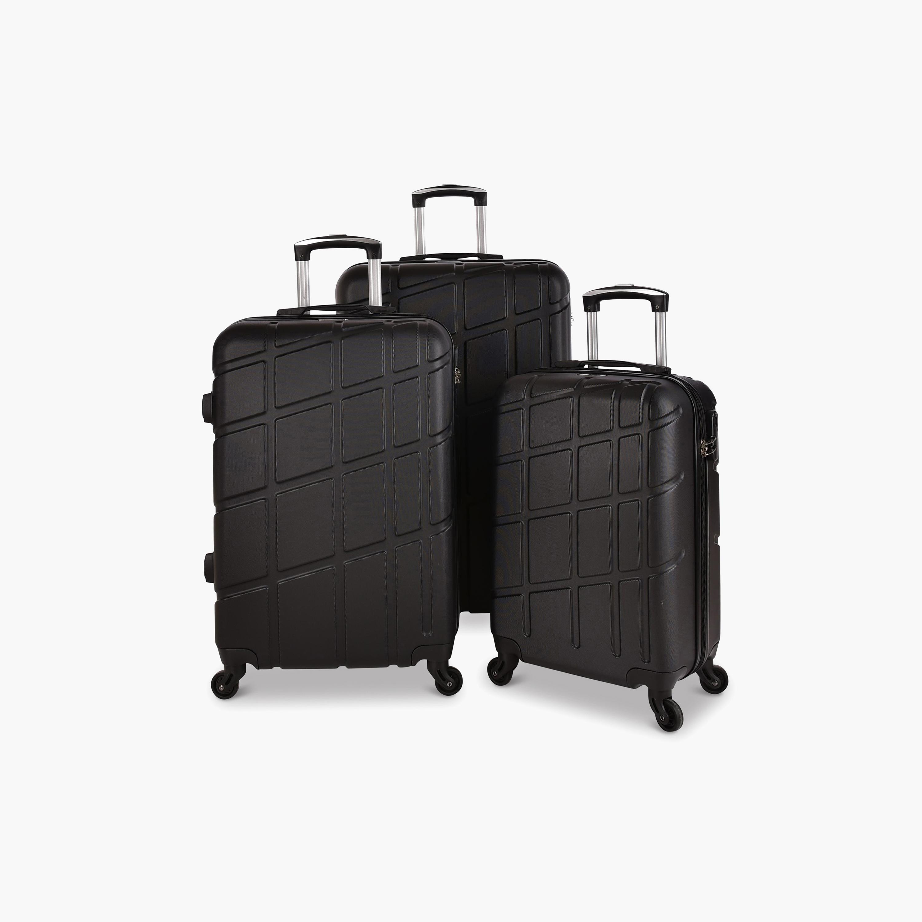 New Travel Set of 3 ABS Hard Sided 4-Wheeler Spinner Trolley Bag with Combination Lock | K1918/3P-travel-luggagesandbags-luggage-image-1