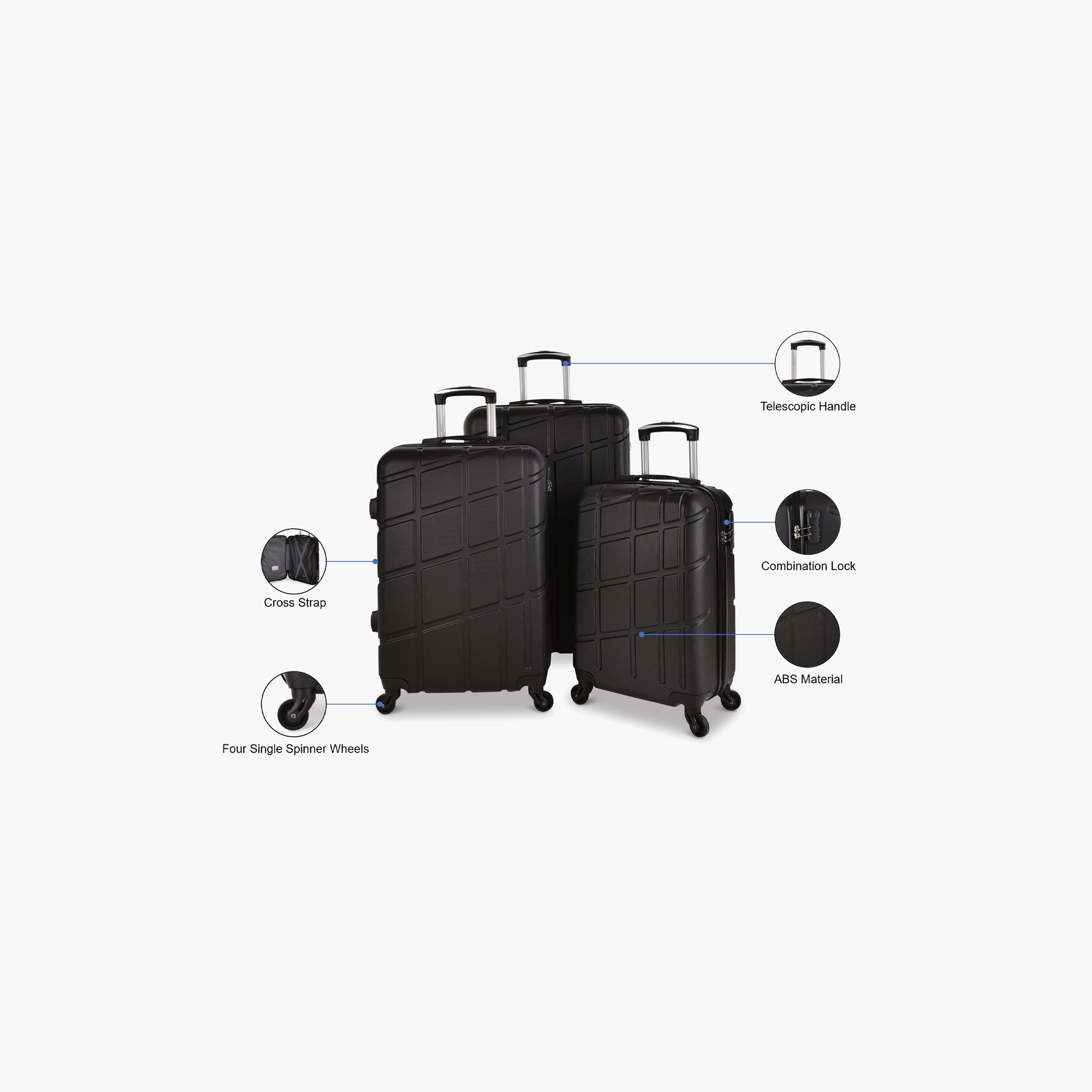 New Travel Set of 3 ABS Hard Sided 4-Wheeler Spinner Trolley Bag with Combination Lock | K1918/3P-travel-luggagesandbags-luggage-image-5