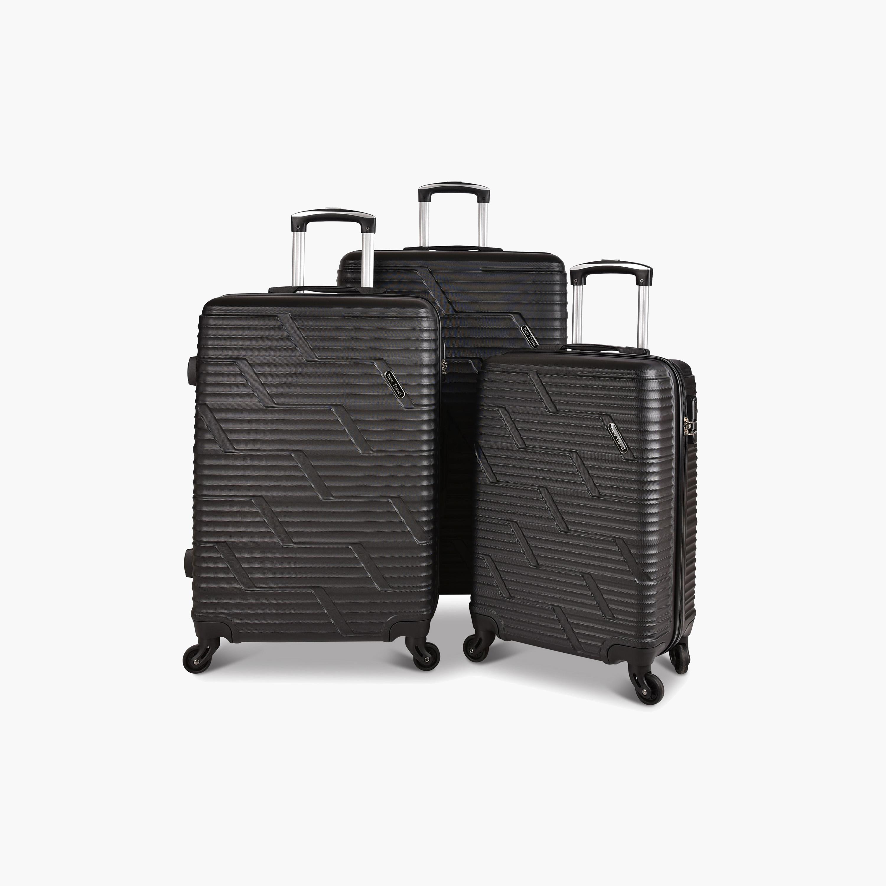 New Travel Set of 3 ABS Hard Sided 4-Wheeler Spinner Trolley Bag with Combination Lock | K2355/3P-travel-luggagesandbags-luggage-image-1