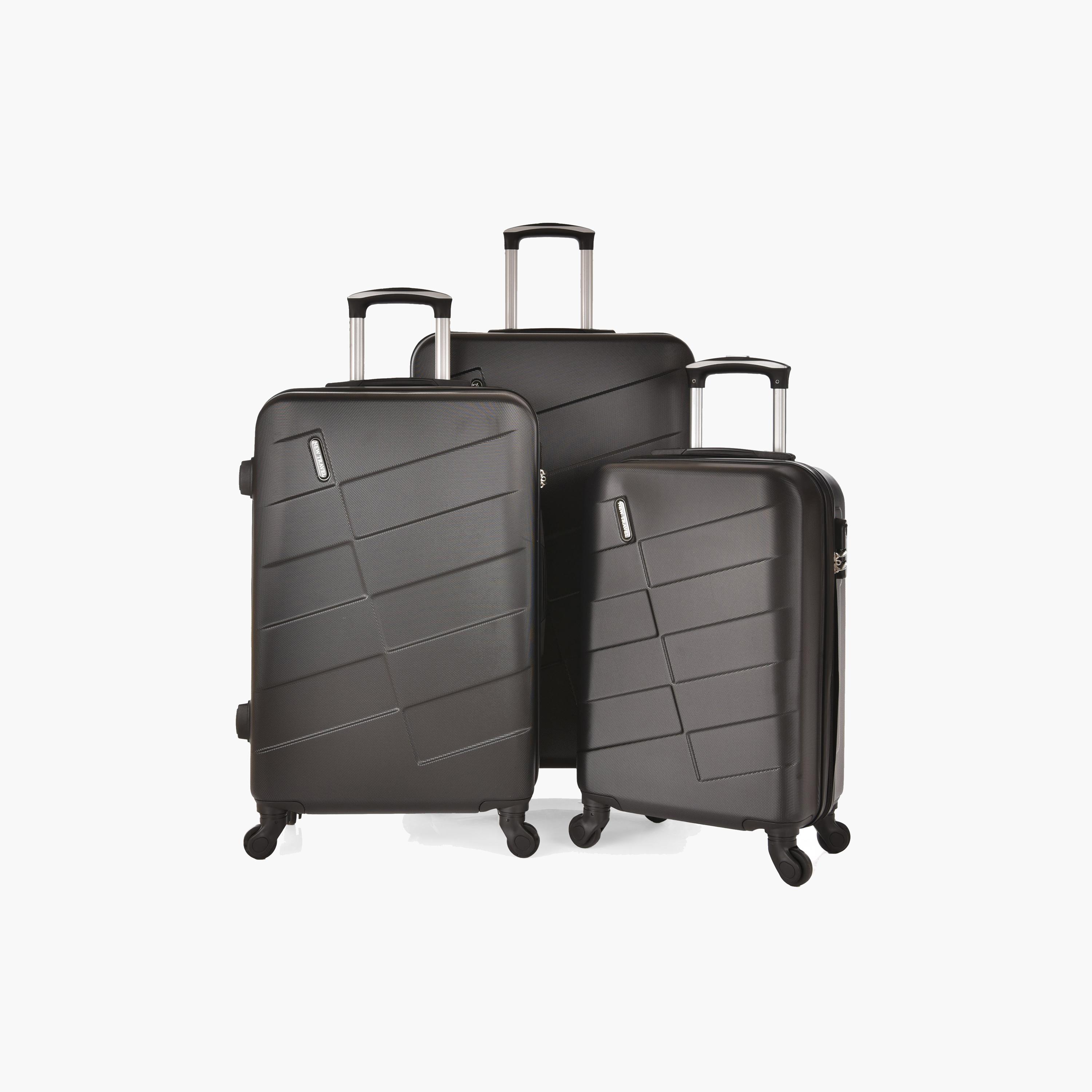 New Travel Set of 3 ABS Hard Sided 4-Wheeler Spinner Trolley Bag with Combination Lock | BR1093/3P-travel-luggagesandbags-luggage-image-1