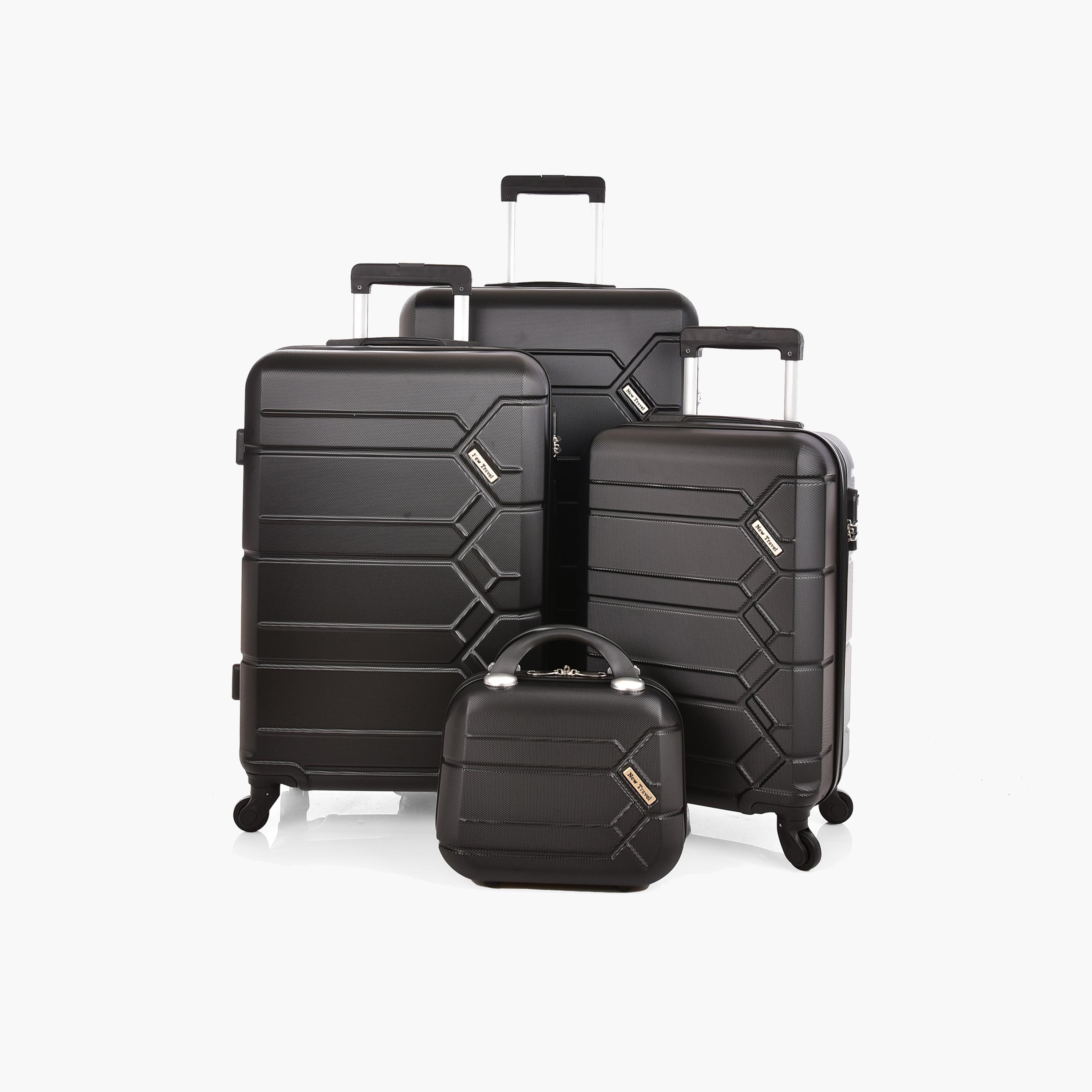 New Travel Set of 4 ABS Hard Sided 4-Wheeler Spinner Trolley Bag with Combination Lock | BR979/4P-travel-luggagesandbags-luggage-image-1