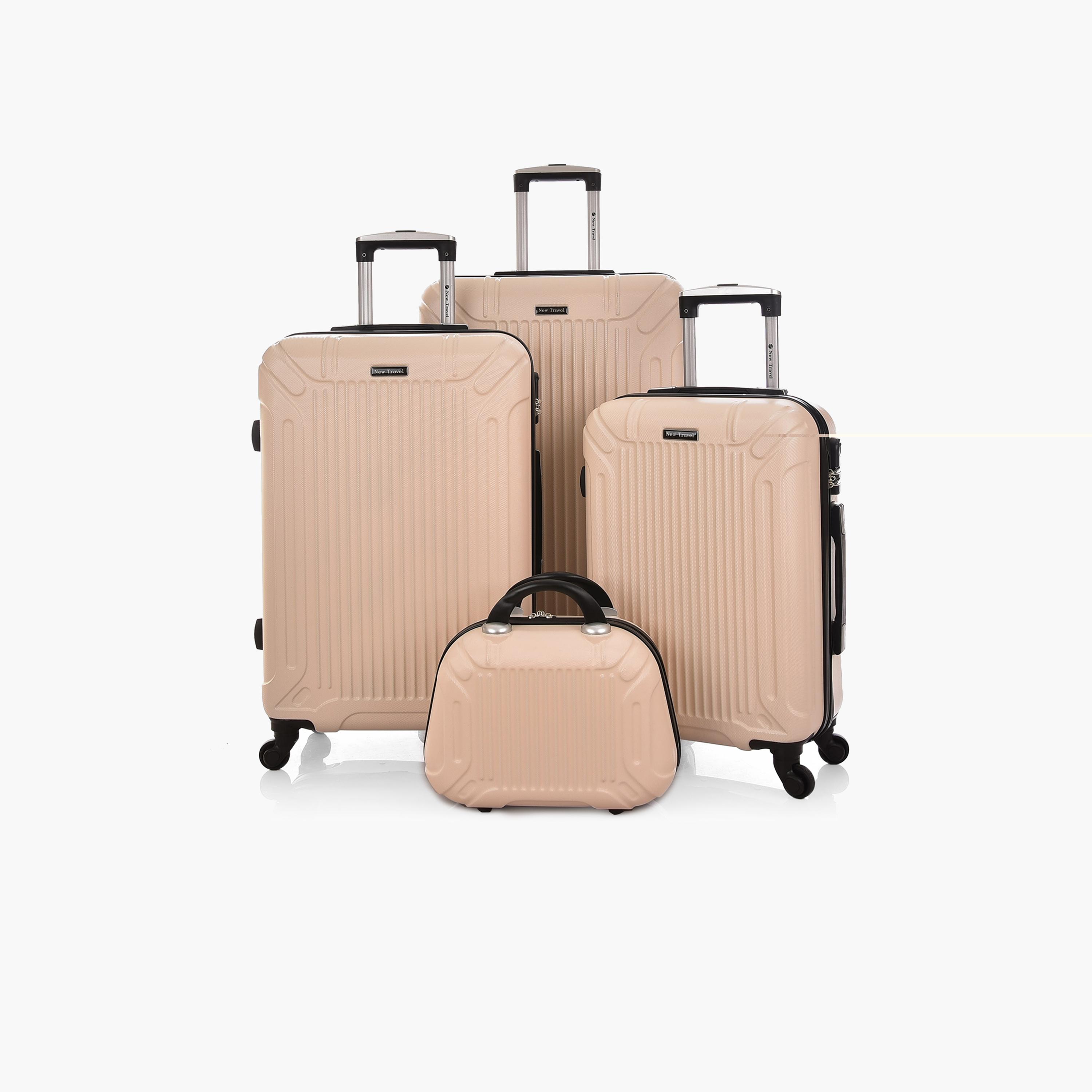 New Travel Set of 4 ABS Hard Sided 4-Wheeler Spinner Trolley Bag with Combination Lock | 0176/4P-travel-luggagesandbags-luggage-image-1