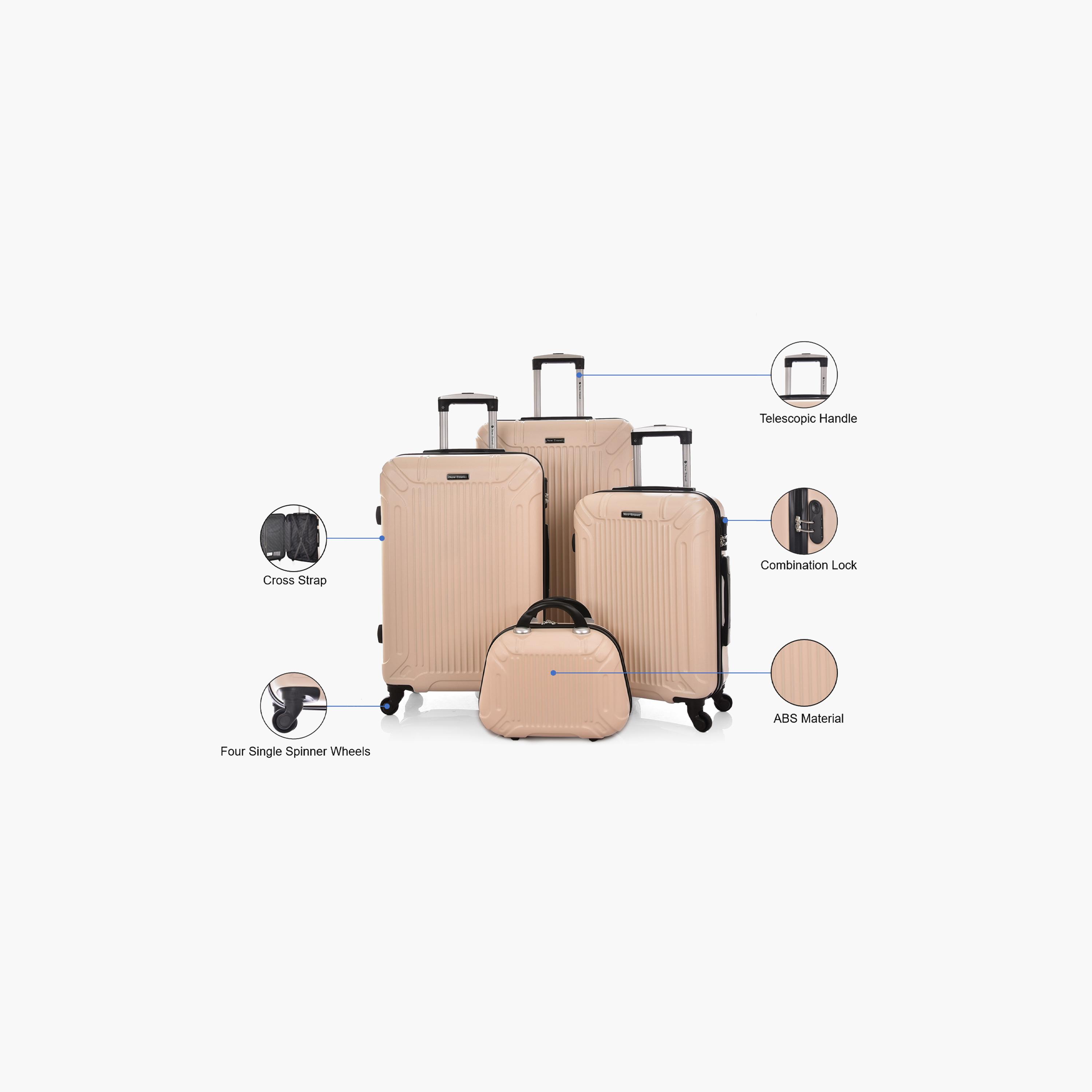 New Travel Set of 4 ABS Hard Sided 4-Wheeler Spinner Trolley Bag with Combination Lock | 0176/4P-travel-luggagesandbags-luggage-image-5