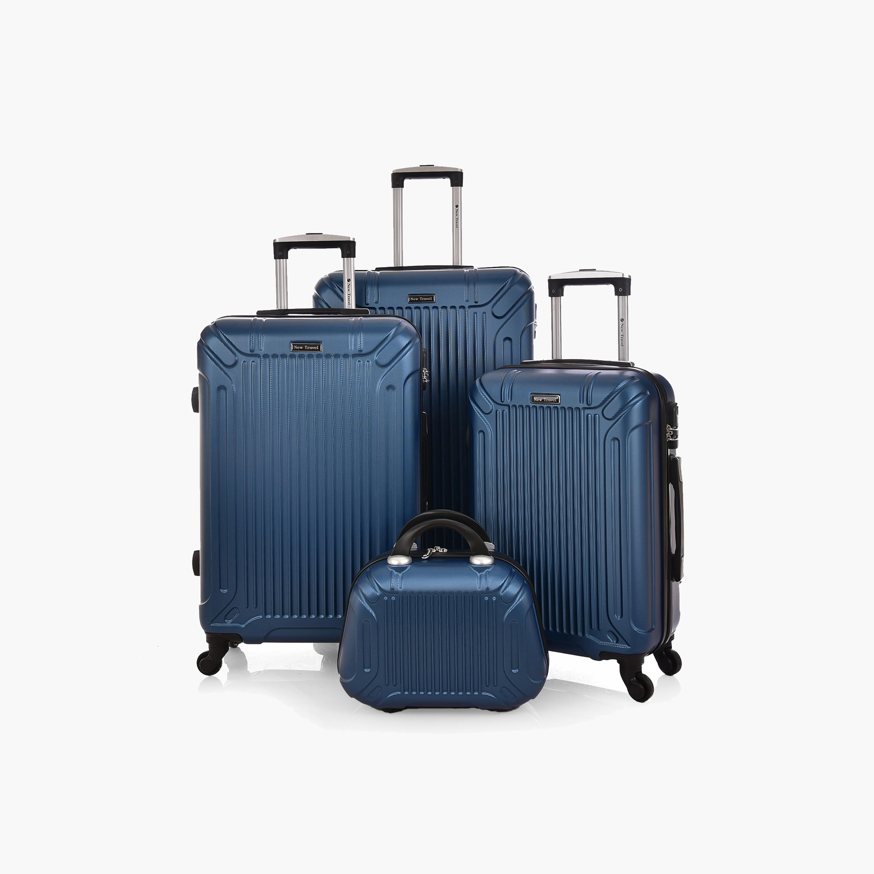 New Travel Set of 4 ABS Hard Sided 4-Wheeler Spinner Trolley Bag with Combination Lock | 0176/4P-travel-luggagesandbags-luggage-image-1