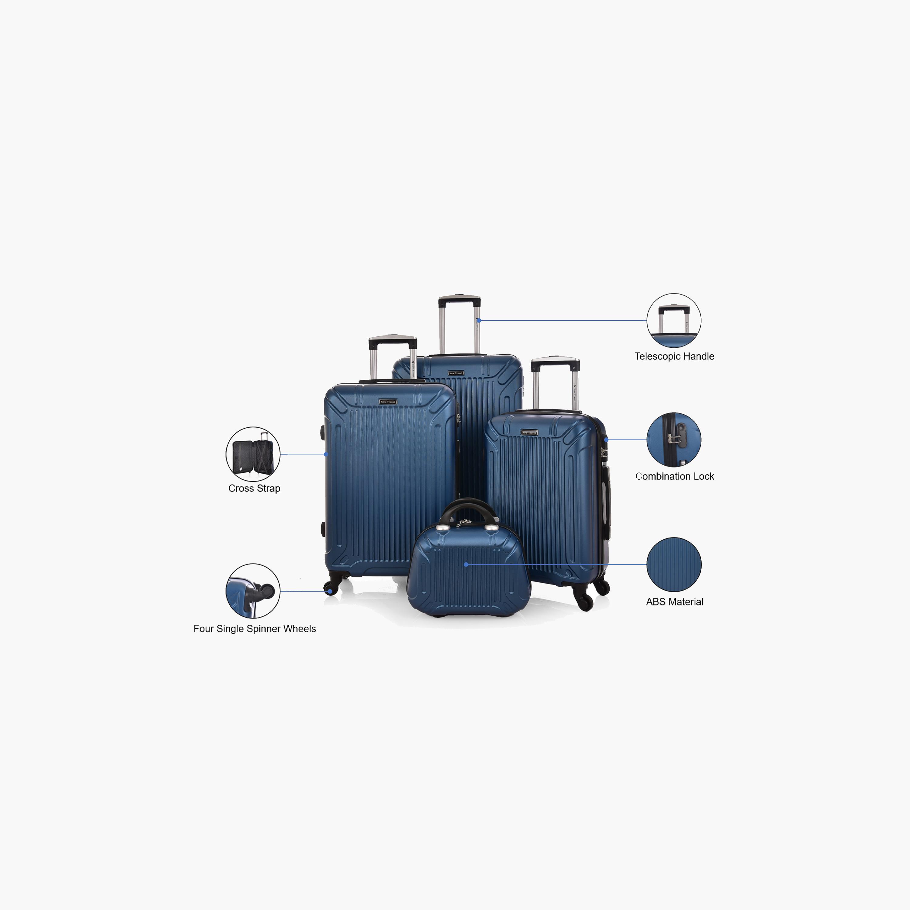 New Travel Set of 4 ABS Hard Sided 4-Wheeler Spinner Trolley Bag with Combination Lock | 0176/4P-travel-luggagesandbags-luggage-image-5