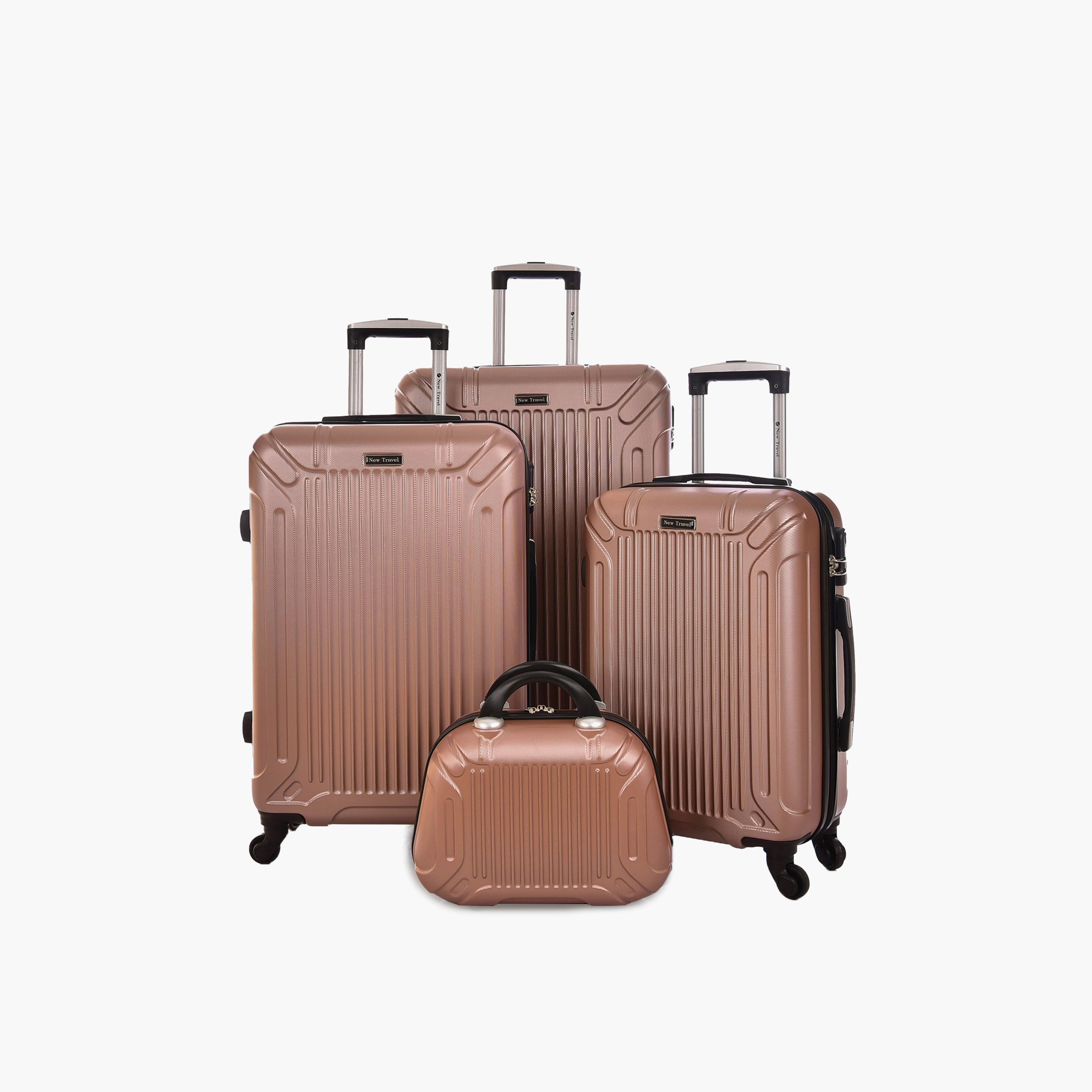 New Travel Set of 4 ABS Hard Sided 4-Wheeler Spinner Trolley Bag with Combination Lock | 0176/4P-travel-luggagesandbags-luggage-image-1
