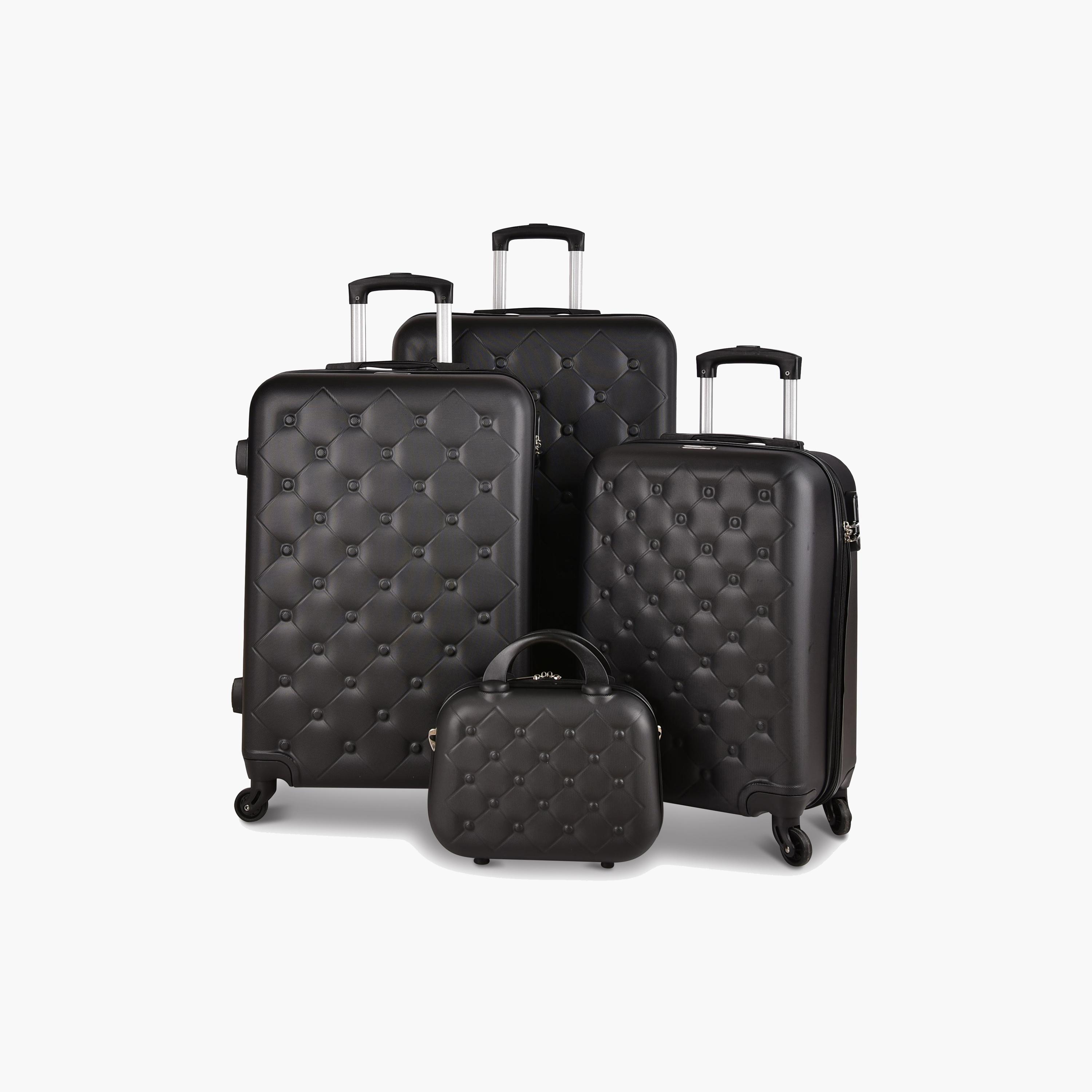 New Travel Set of 4 ABS Hard Sided 4-Wheeler Spinner Trolley Bag with Combination Lock | K1207/4P-travel-luggagesandbags-luggage-image-1