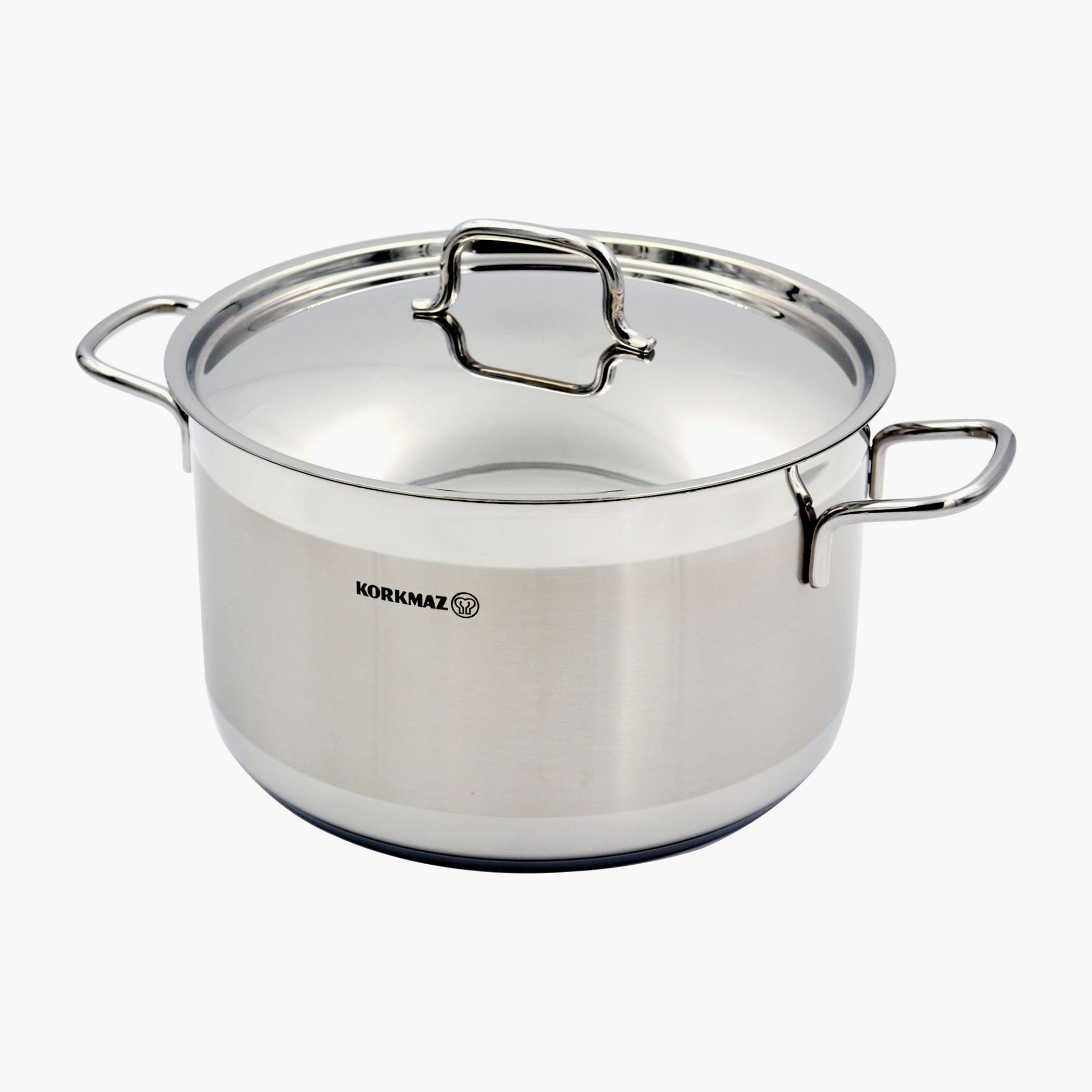 كسرولة ستانلس ستيل بمقابض من كوركماز ألفا - 5.5 لتر-household-kitchen-cookware-potsandpans-image-1