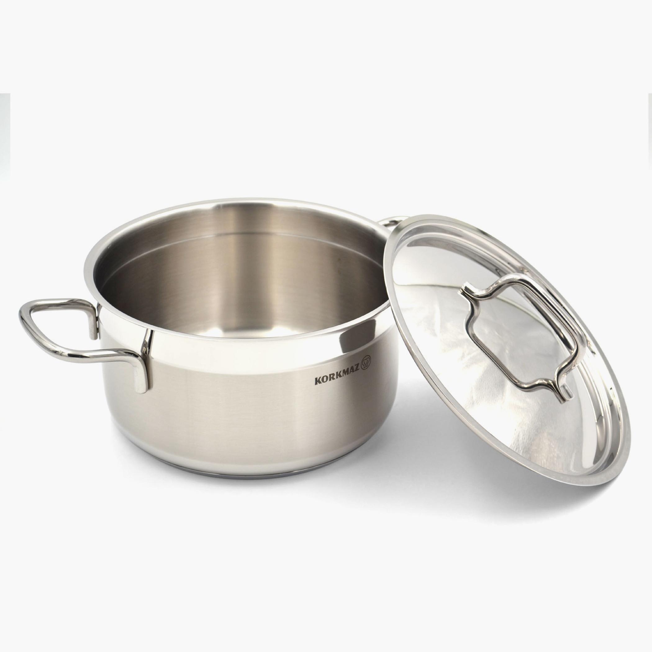 Alfa Stainless Steel Casserole with Lid - 6.8 L-household-kitchen-cookware-potsandpans-image-2