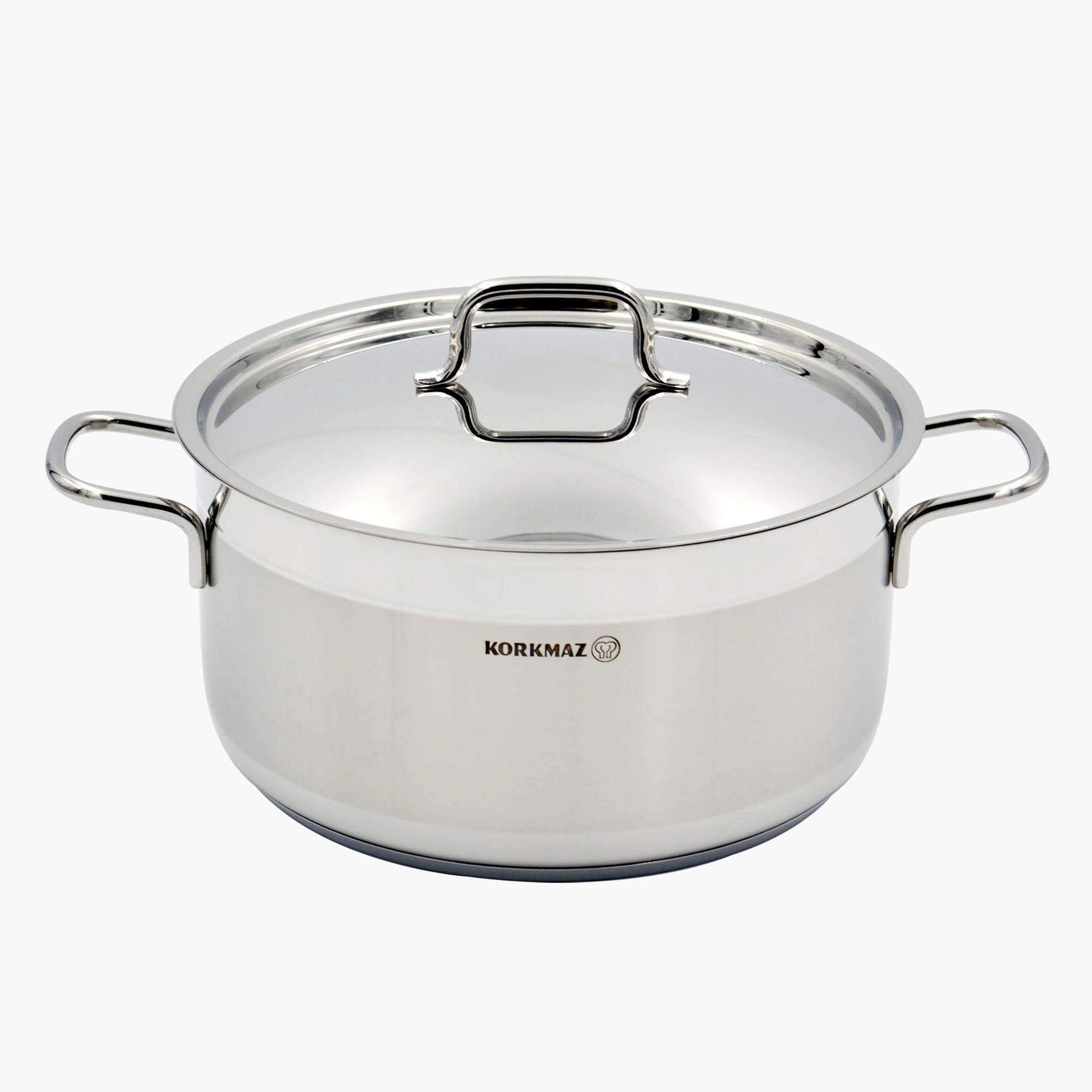 كسرولة ستانلس ستيل بغطاء من كوركماز ألفا - 11 لتر-household-kitchen-cookware-potsandpans-image-1