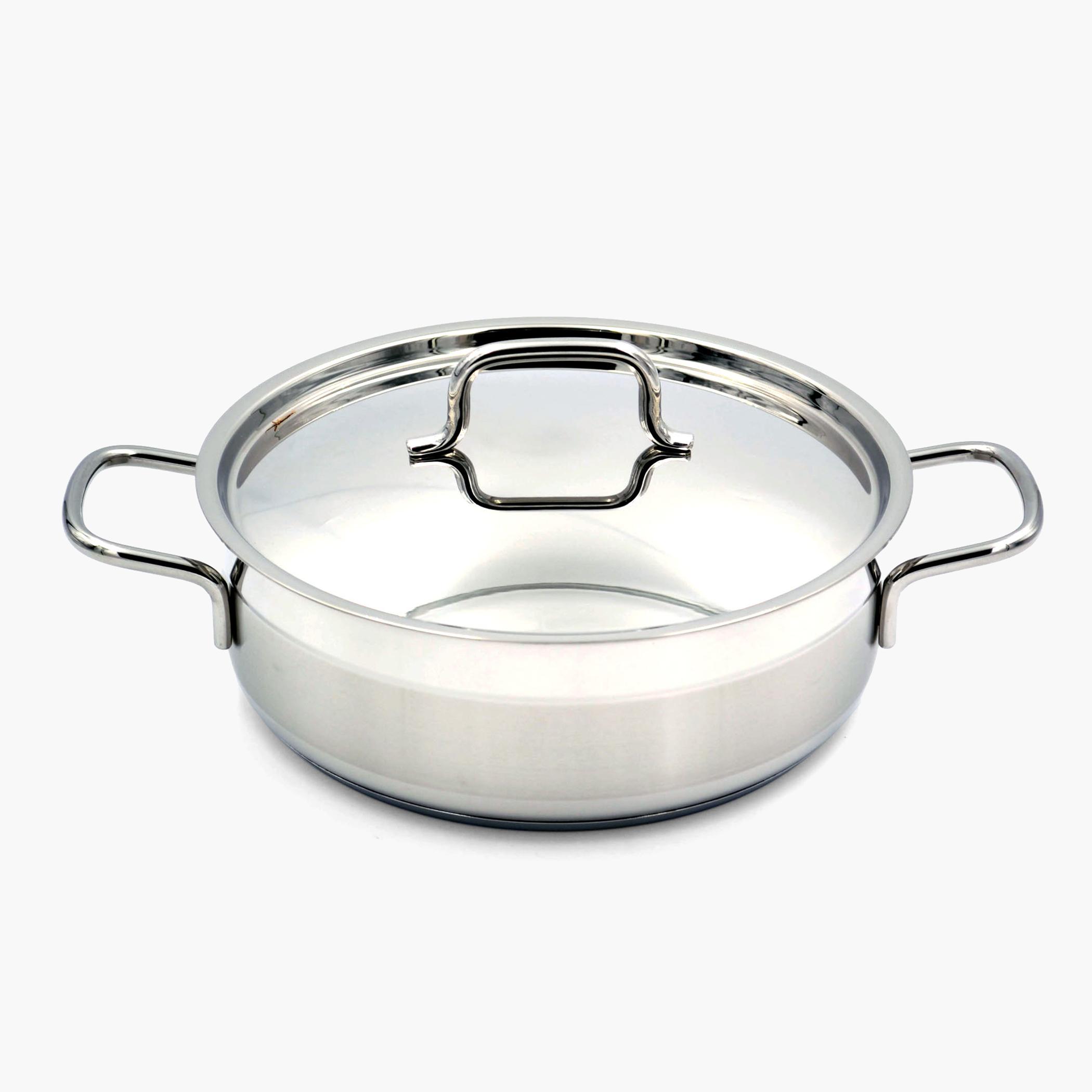كسرولة ستانلس ستيل منخفضة بغطاء من كوركماز ألفا - 3.5 لتر-household-kitchen-cookware-cookwareandsets-image-4