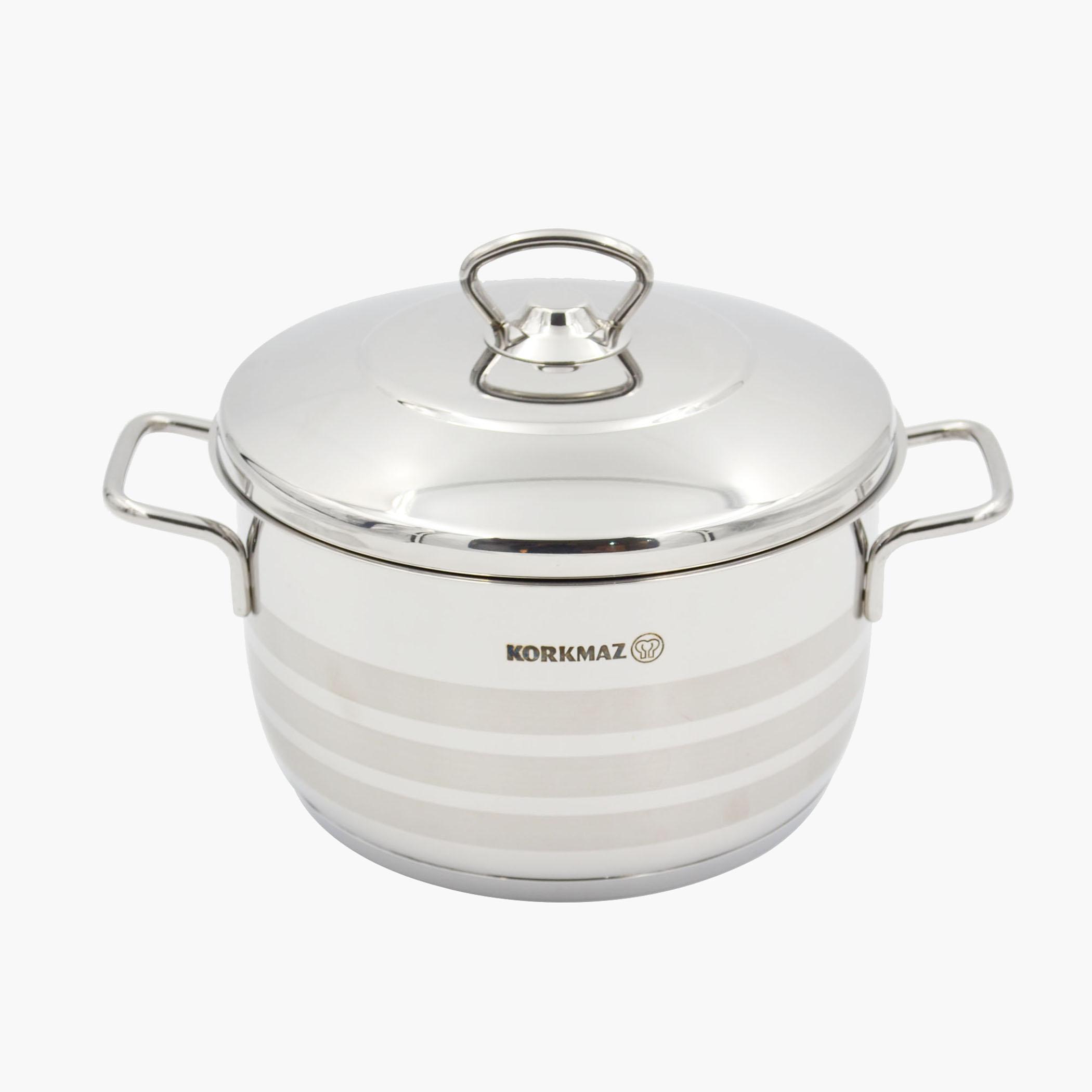 كسرولة ستانلس ستيل من كوركماز أسترا- 4.5 لتر-household-kitchen-cookware-potsandpans-image-1