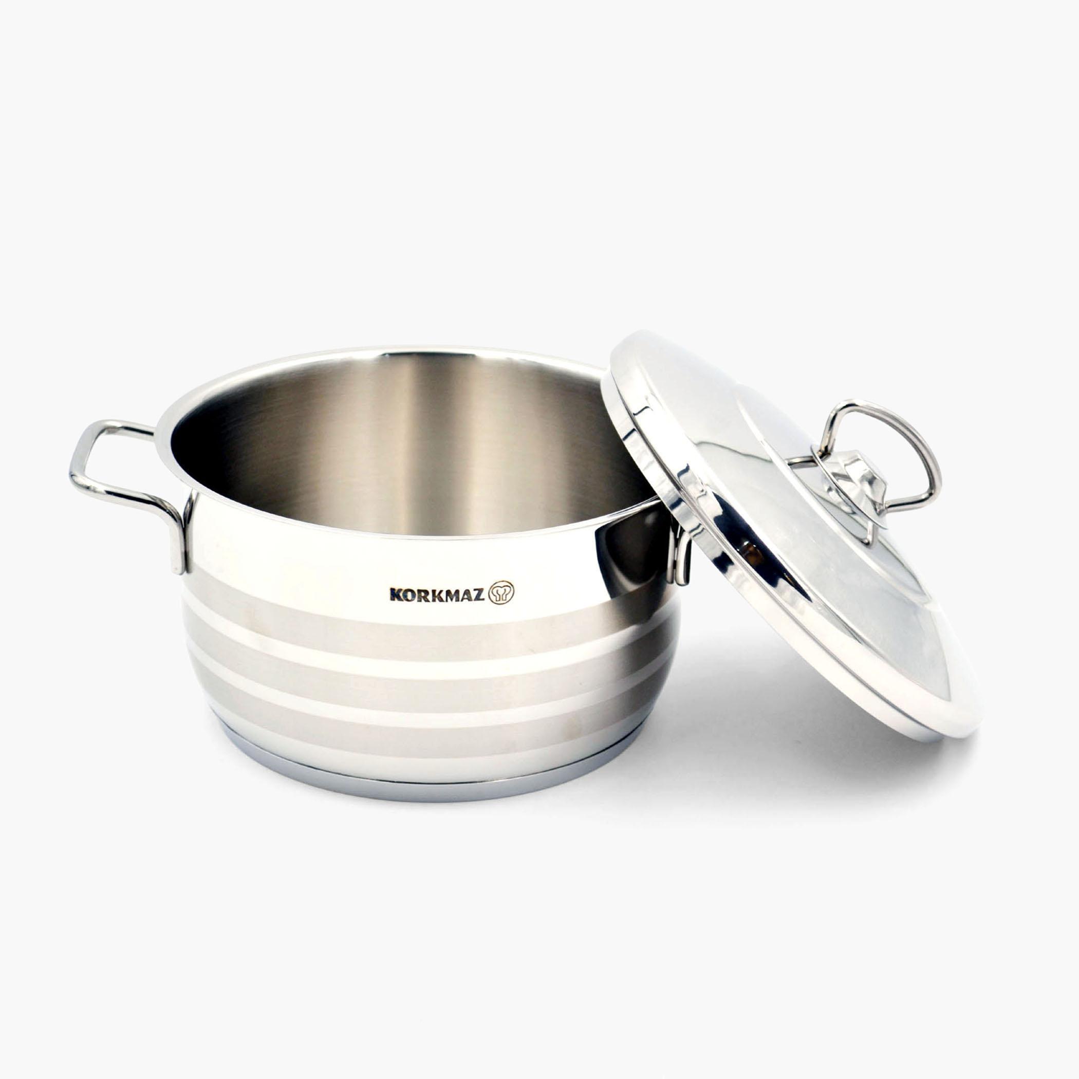 كسرولة ستانلس ستيل من كوركماز أسترا- 4.5 لتر-household-kitchen-cookware-potsandpans-image-2