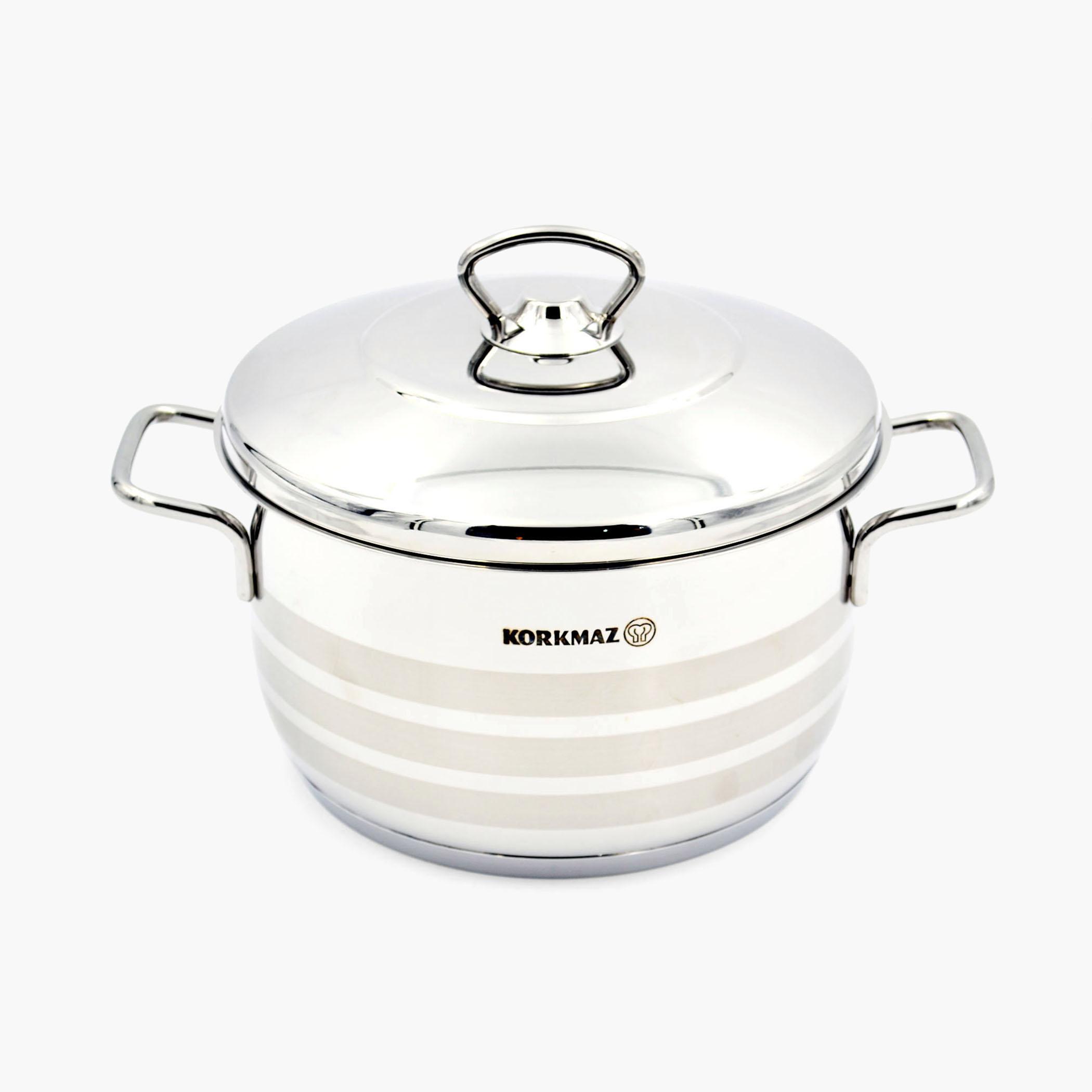 كسرولة ستانلس ستيل من كوركماز أسترا- 4.5 لتر-household-kitchen-cookware-potsandpans-image-3