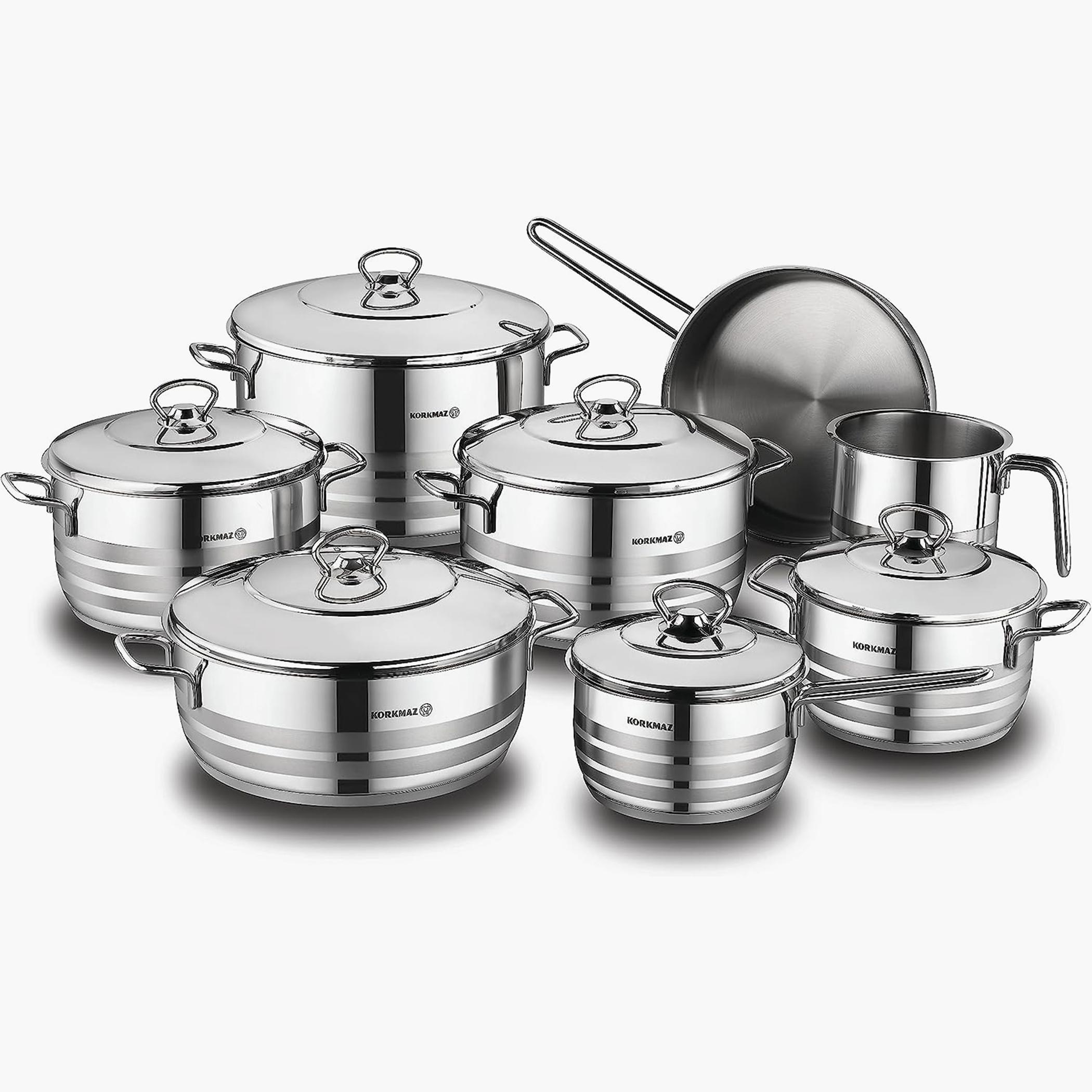 Alfa Grande 14-Piece Stainless Steel Cookware Set-household-kitchen-cookware-cookwareandsets-image-1