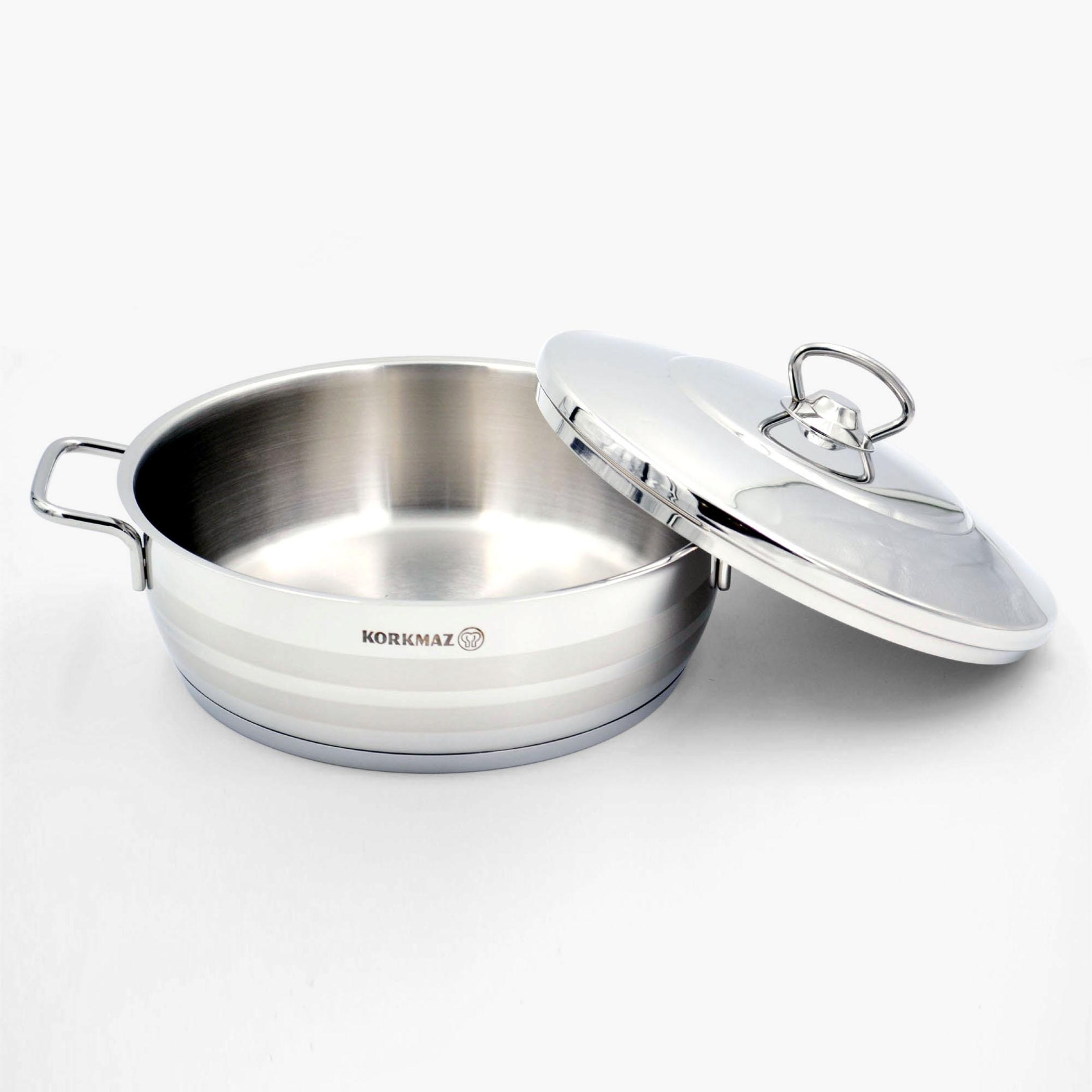 كسرولة ستانليس ستيل أسترا من كوركماز - 5.3 لتر-household-kitchen-cookware-potsandpans-image-3