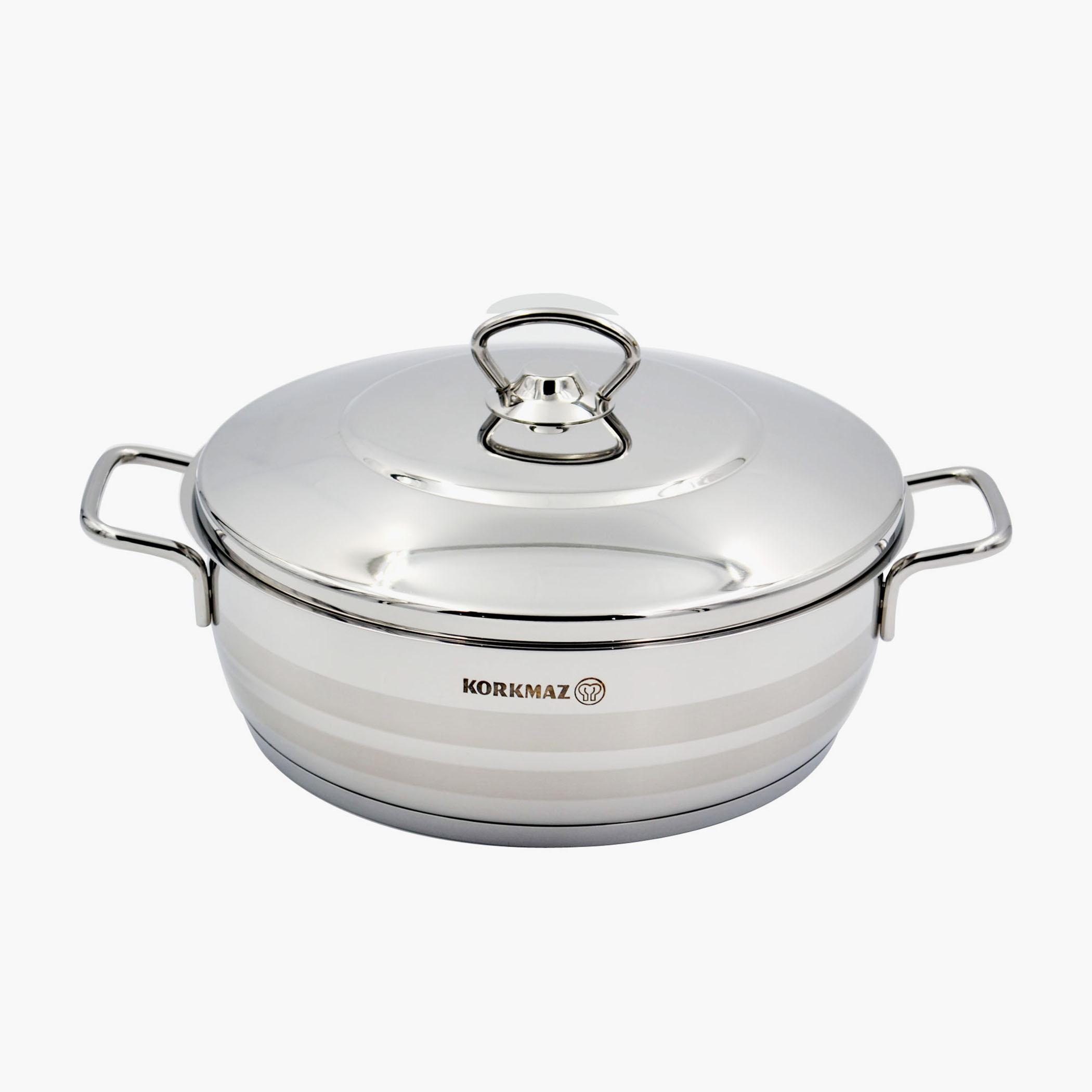 كسرولة ستانليس ستيل أسترا من كوركماز - 5.3 لتر-household-kitchen-cookware-potsandpans-image-4