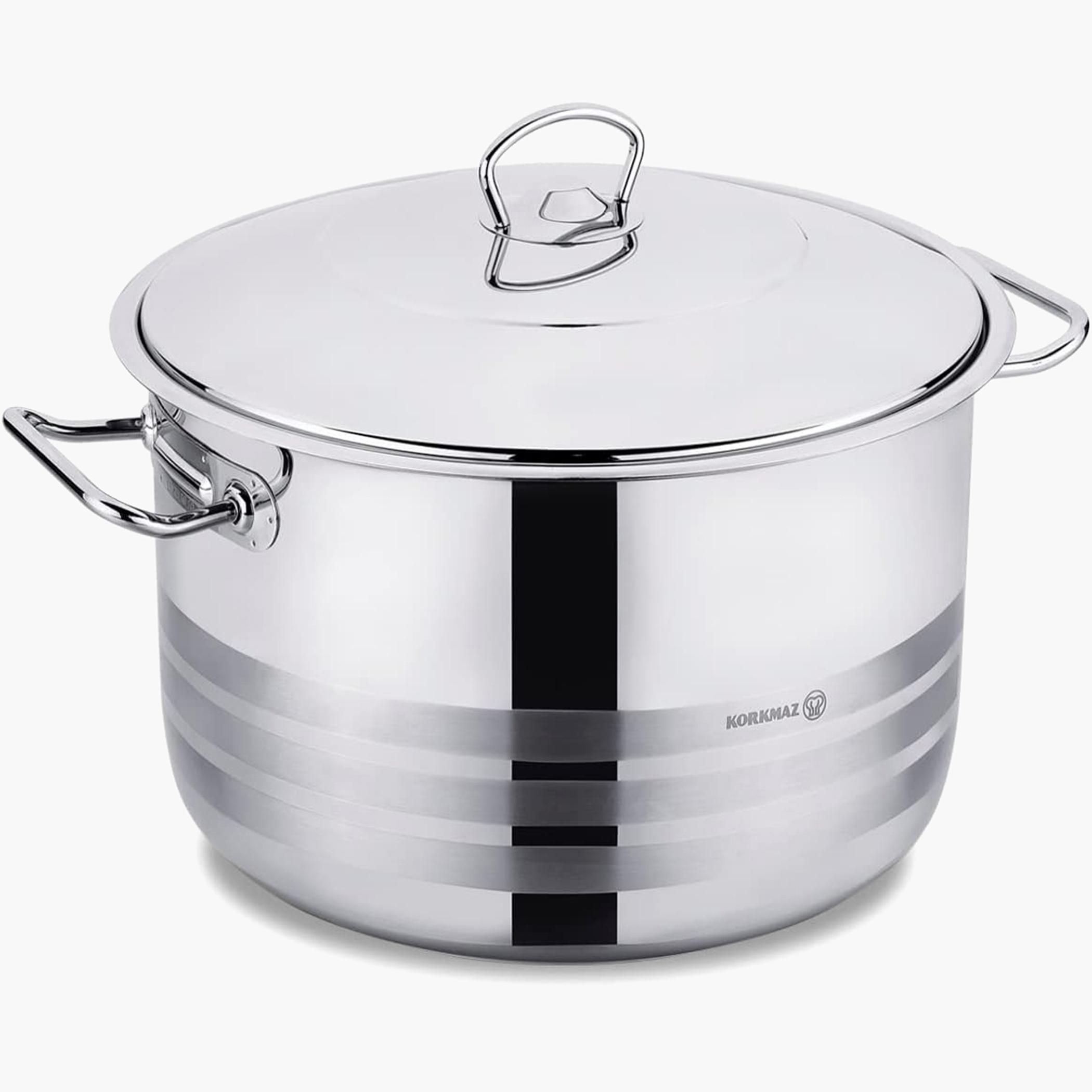 كسرولة ستانلس ستيل من كوركماز ميجا - 45 لتر-household-kitchen-cookware-potsandpans-image-1