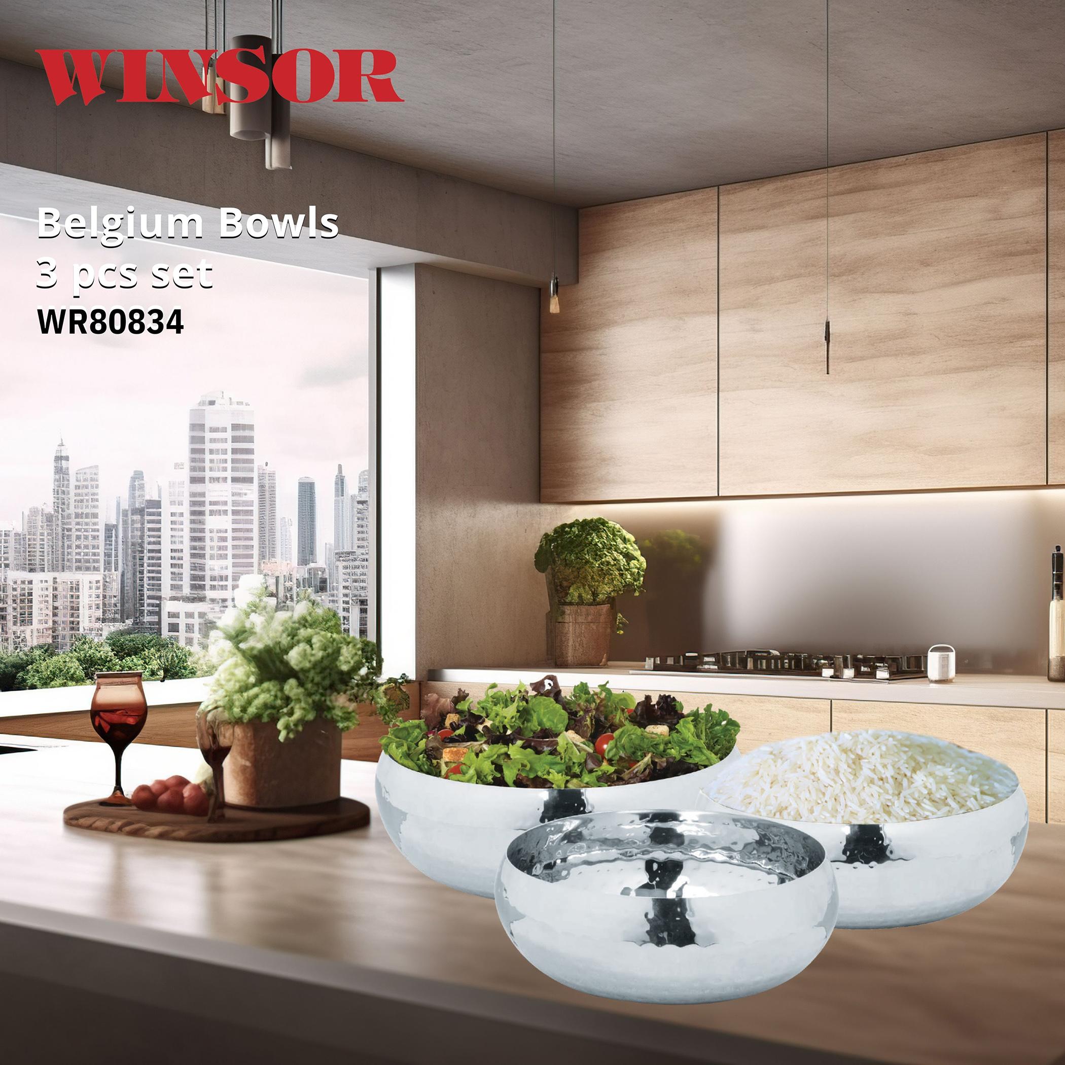 طقم أوعية ستانليس ستيل بلجيكي 3 قطع من وينسور-household-dining-dinnerware-bowls-image-3