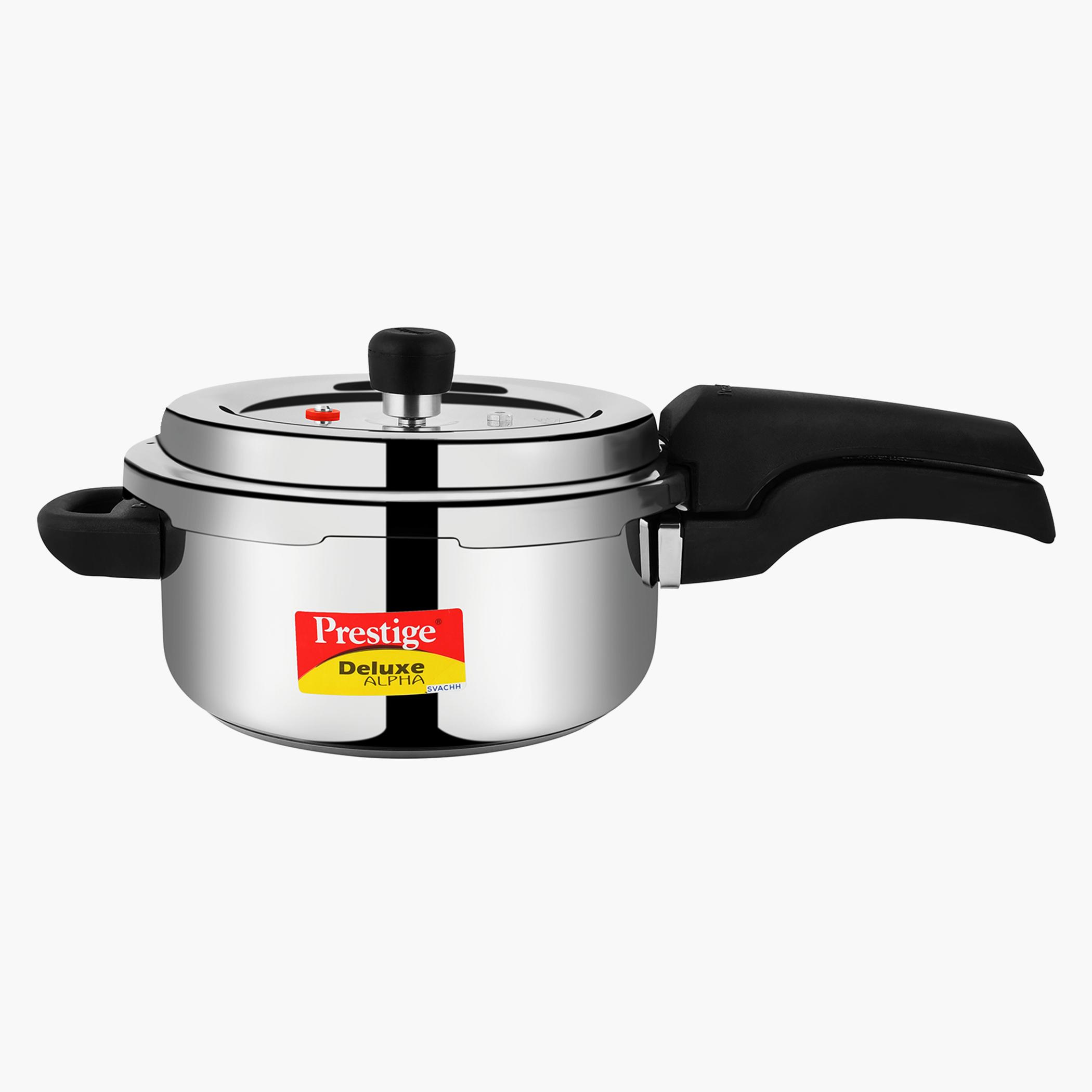 Deluxe Alpha Svachh Stainless Steel Pressure Cooker - 3 L-household-kitchen-cookware-cookwareandsets-image-1