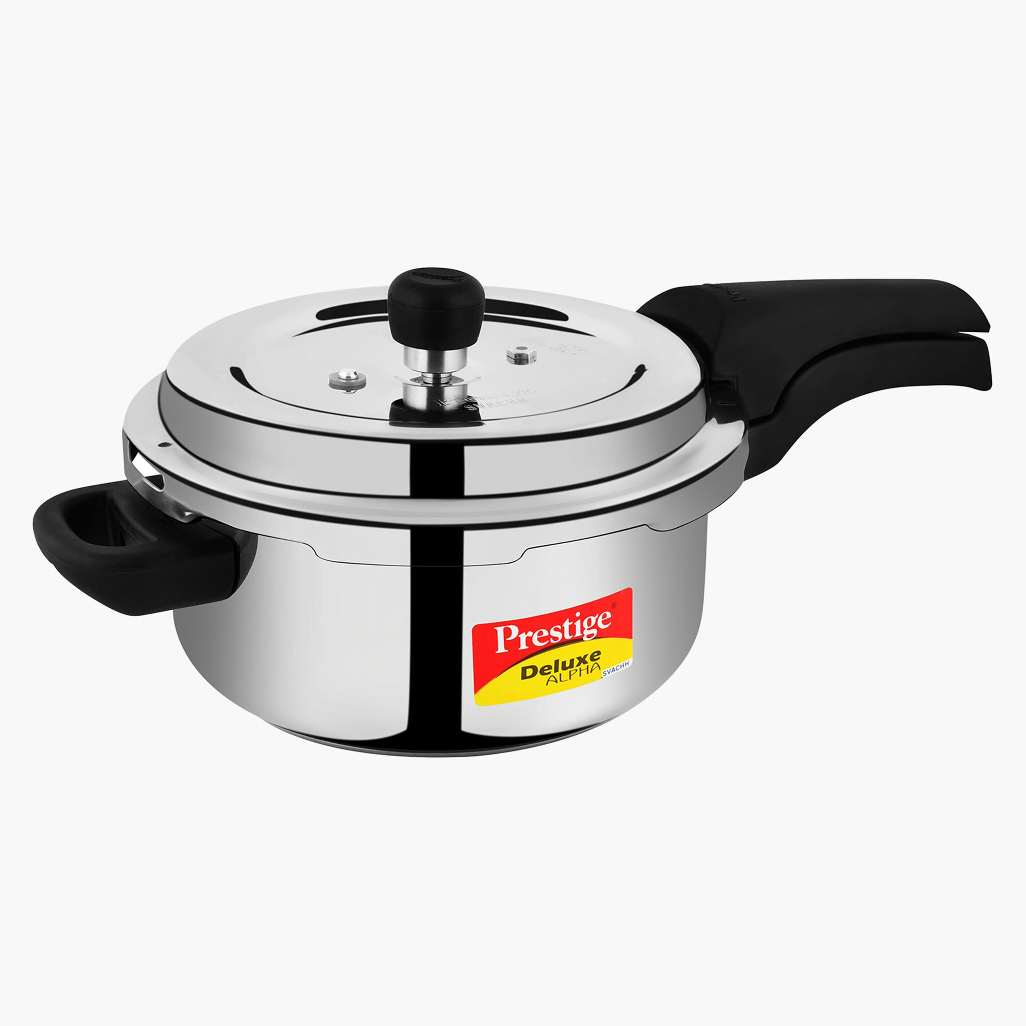 Deluxe Alpha Svachh Stainless Steel Pressure Cooker - 3 L-household-kitchen-cookware-cookwareandsets-image-2