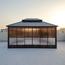 Swin Aluminum Double Hardtop Solarium Outdoor Gazebo with Sliding Doors - 3x4 m-InfluencerCodes_Ramadan26_All_20012026-image-1