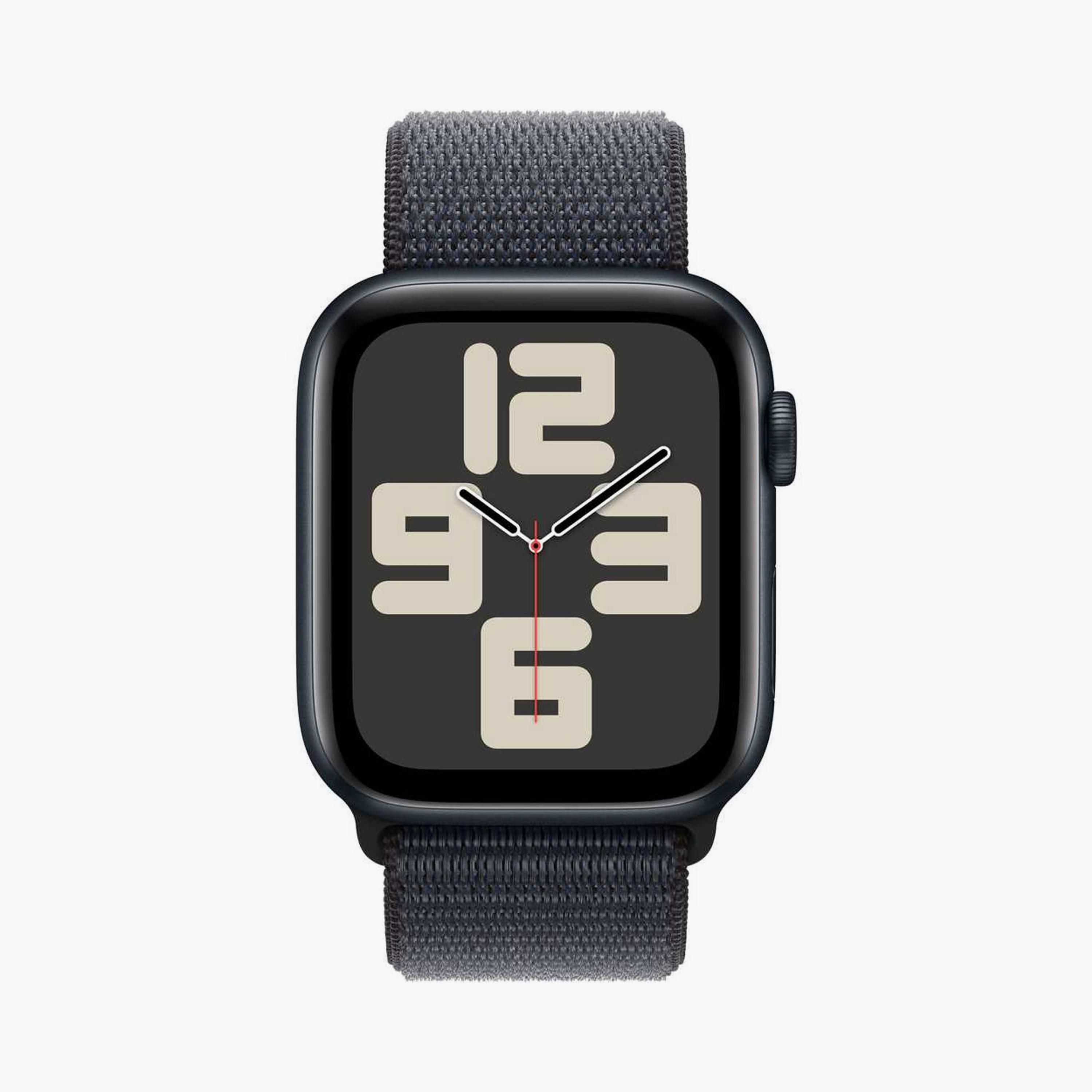 ساعة أبل SE GPS + جراب ألومنيوم خلوي 40 مم ستارلايت مع حلقة رياضية خضراء-electronics-smartwatches-image-2