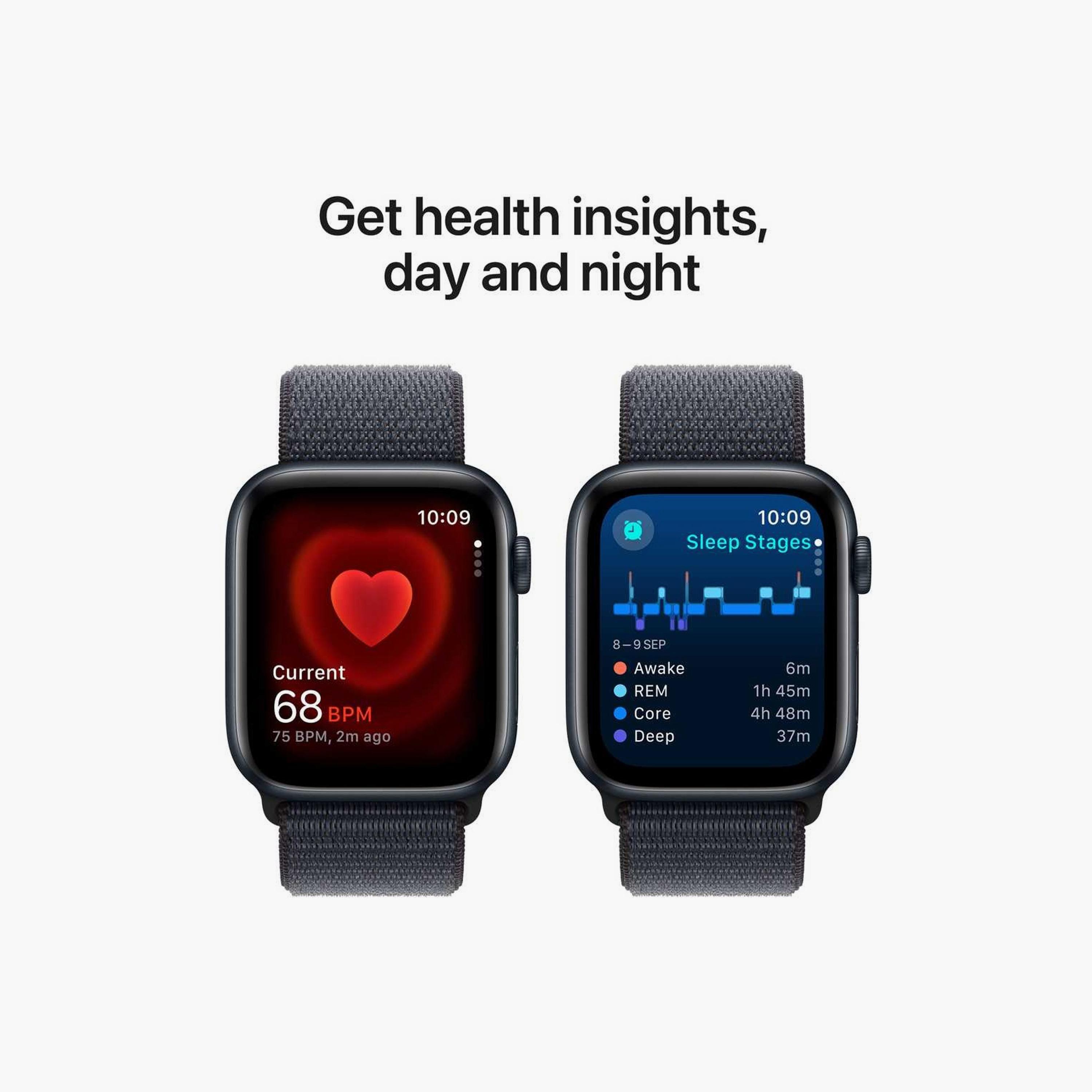 ساعة أبل SE GPS + جراب ألومنيوم خلوي 40 مم ستارلايت مع حلقة رياضية خضراء-electronics-smartwatches-image-5