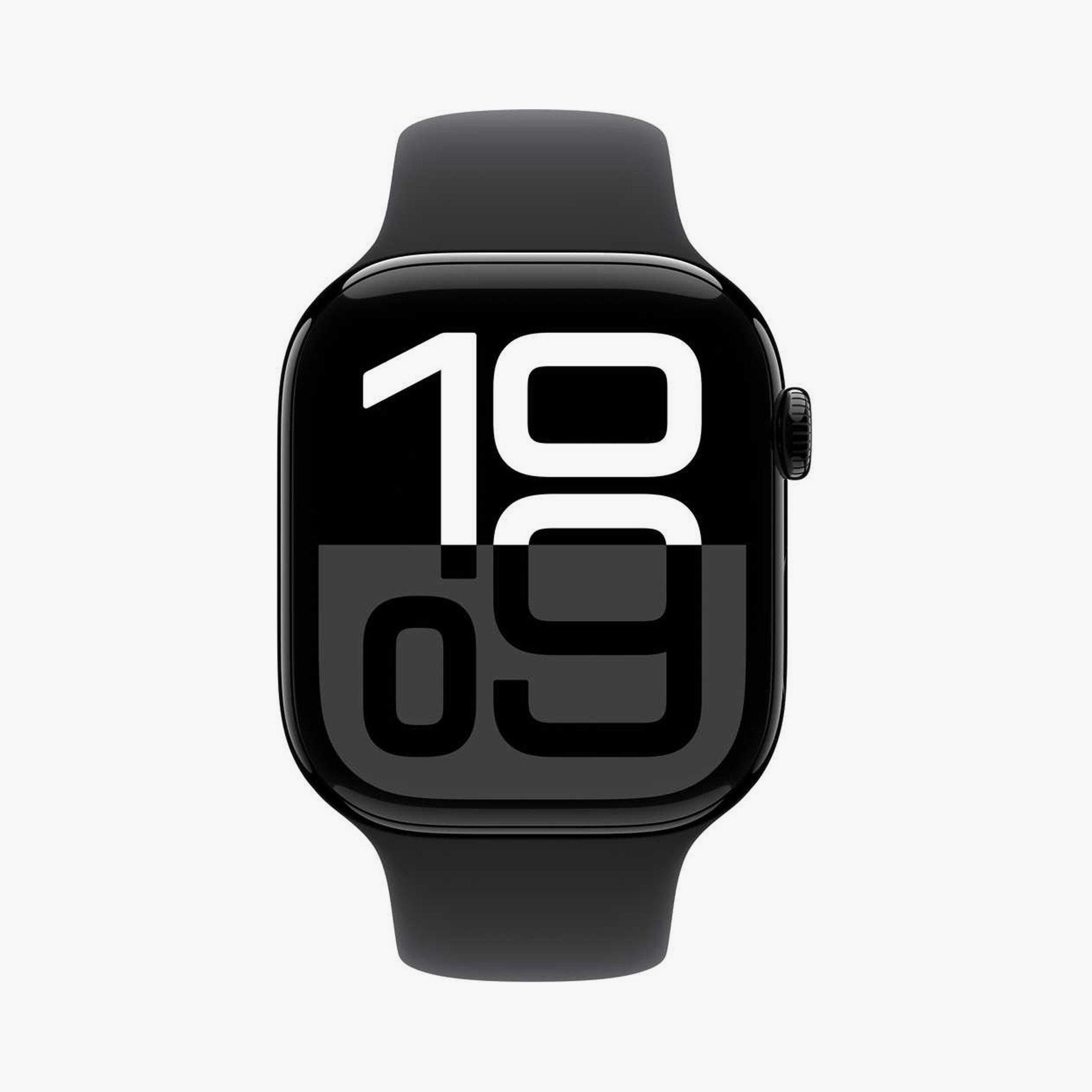 Apple Watch Series 10 GPS 42 mm Jet Black Aluminium Case with Black Sport Band S/M | MWWE3QA/A-electronics-smartwatches-image-1
