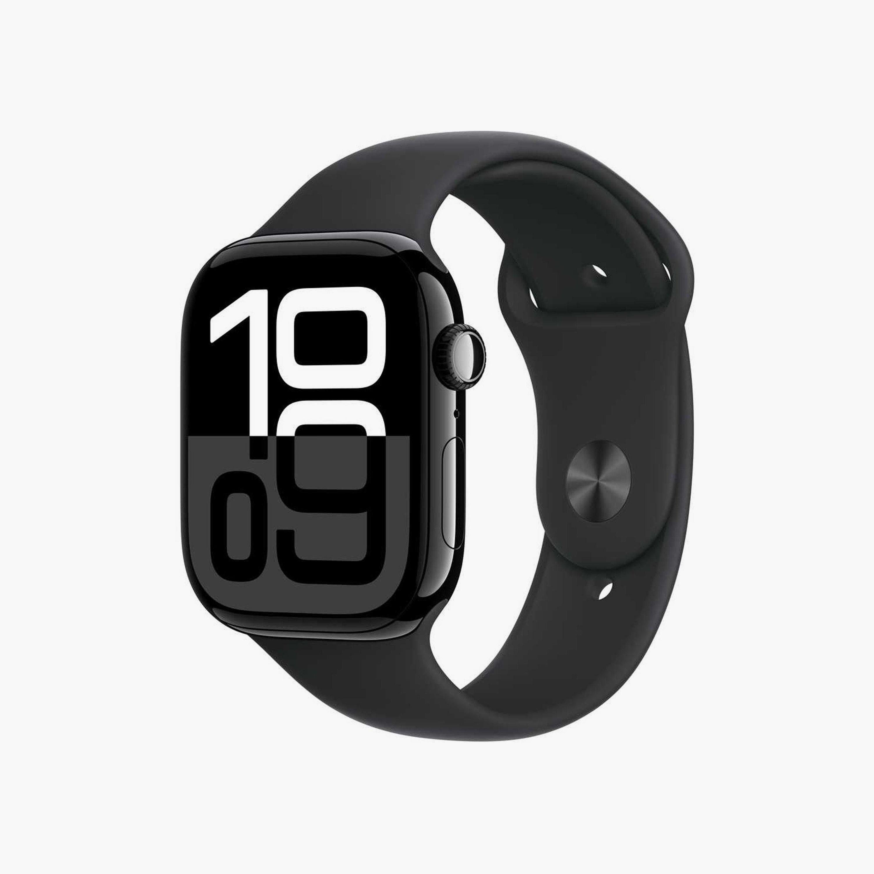 Apple Watch Series 10 GPS 42 mm Jet Black Aluminium Case with Black Sport Band S/M | MWWE3QA/A-electronics-smartwatches-image-2